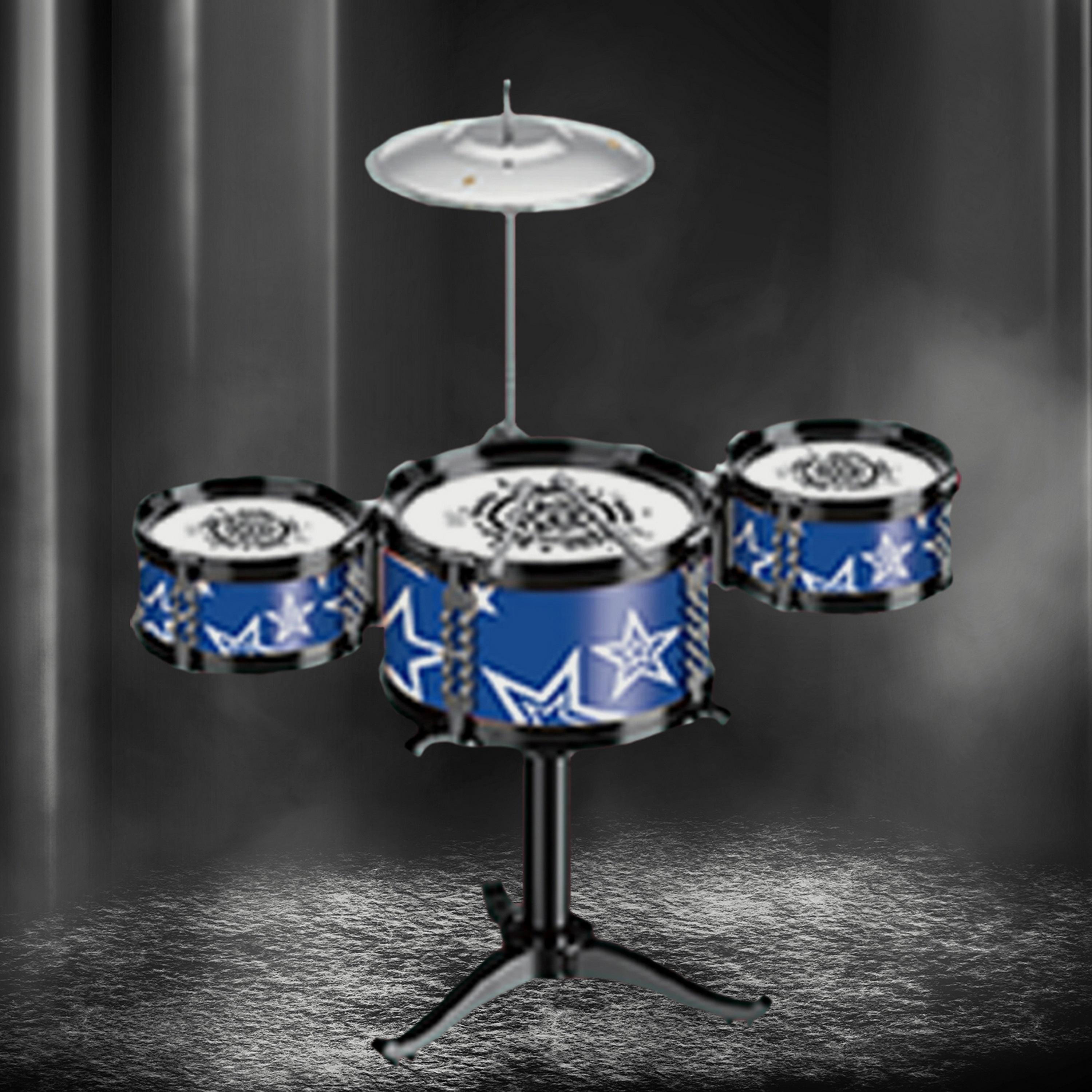 Little Story Kids Drum Set Musical Instrument, Blue-toys-educational-musicaltoys-image-2