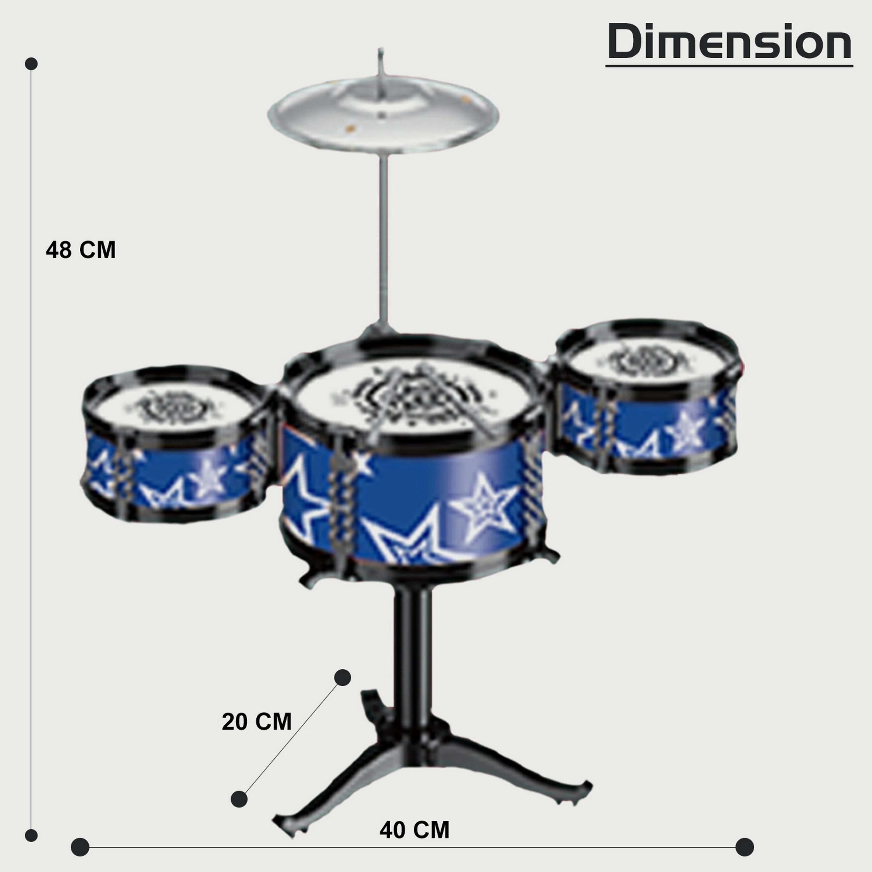 Little Story Kids Drum Set Musical Instrument, Blue-toys-educational-musicaltoys-image-4