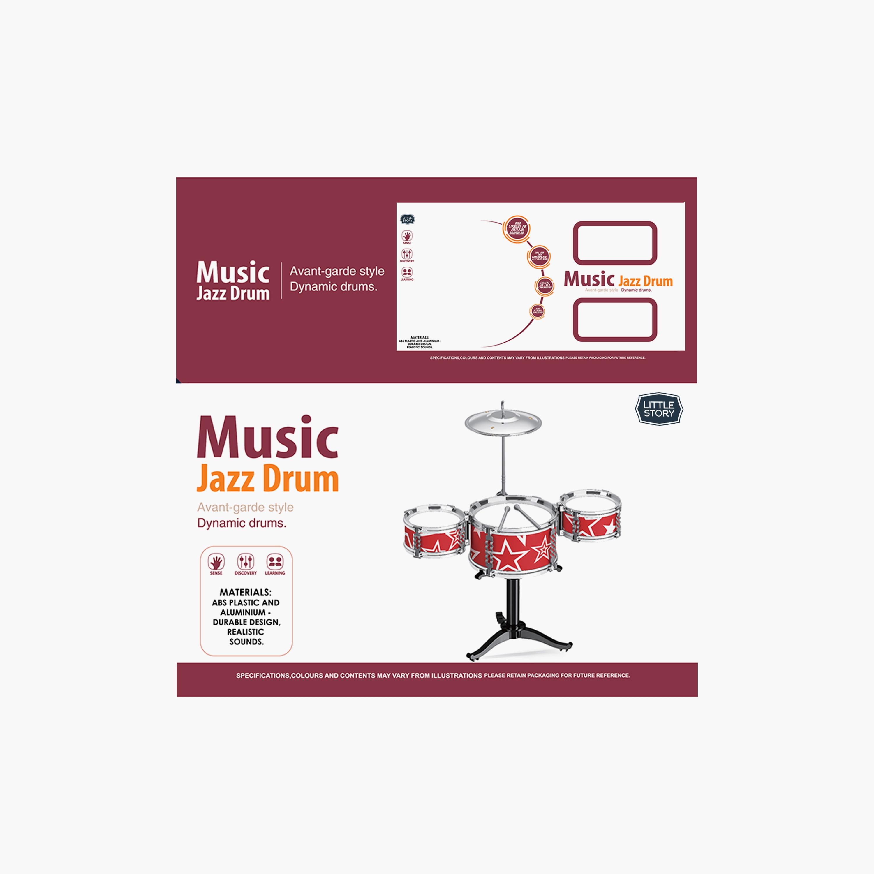 Little Story Kids Drum Set Musical Instrument, Blue-toys-educational-musicaltoys-image-3