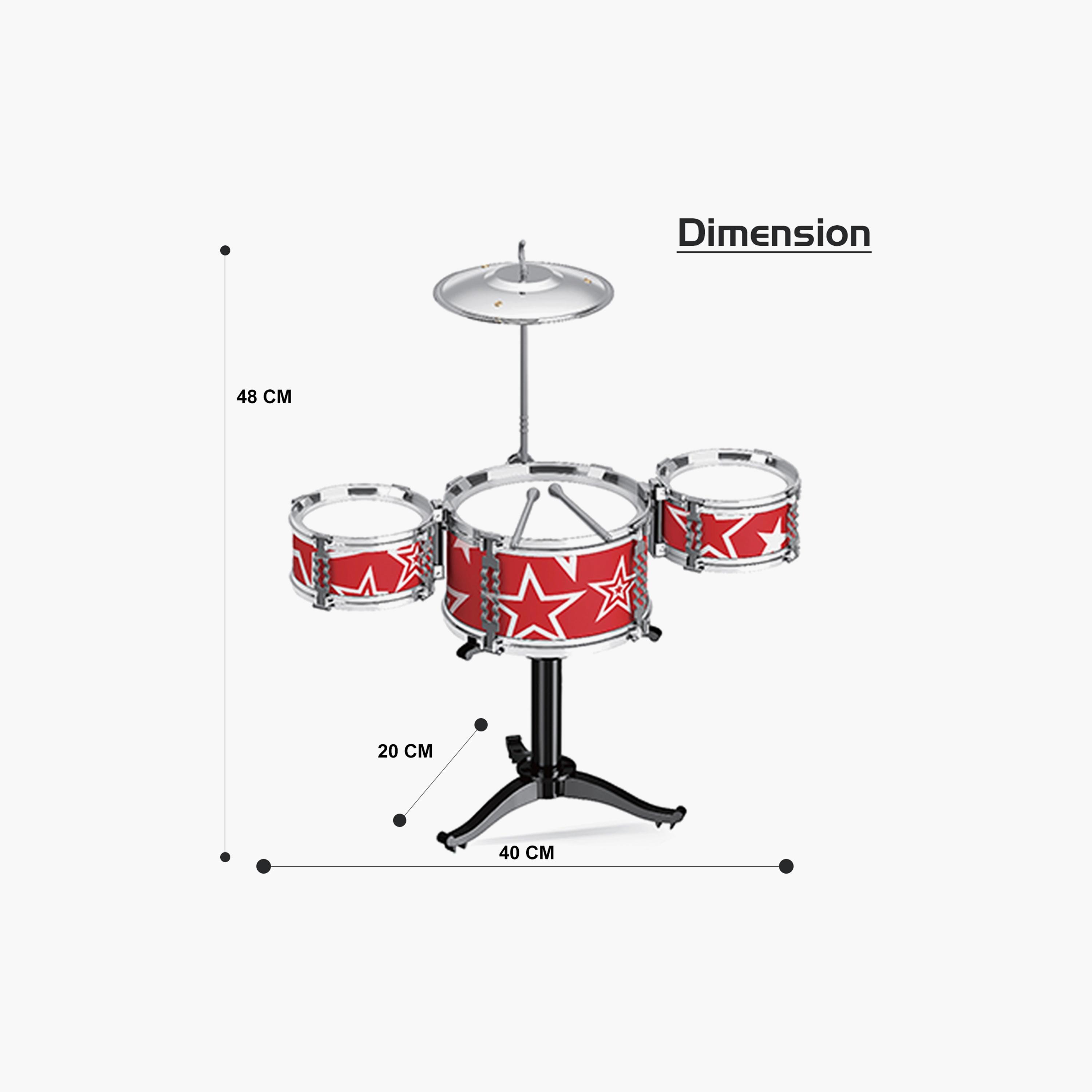 Little Story Kids Drum Set Musical Instrument, Blue-toys-educational-musicaltoys-image-4