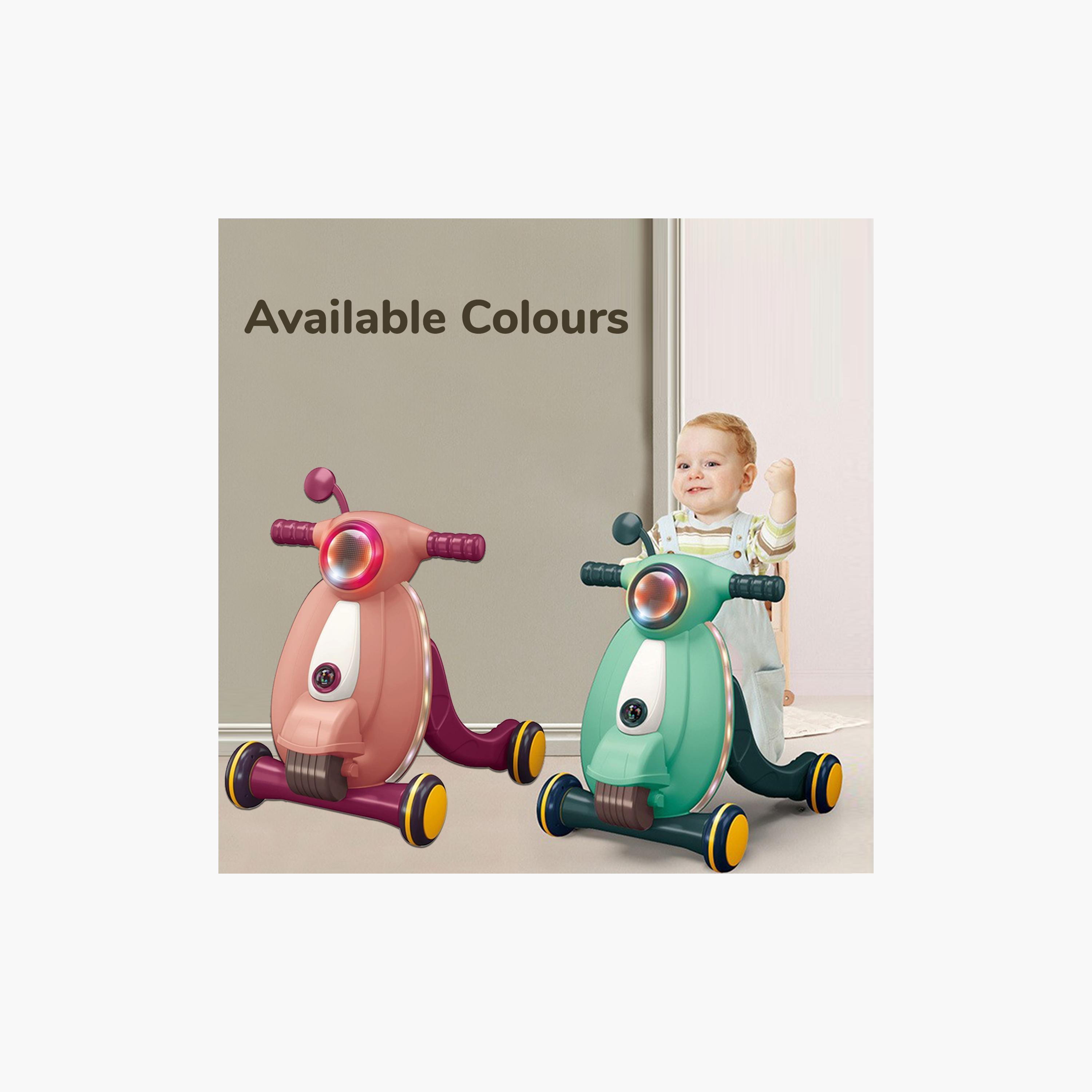 Little Story Multifunctional Baby Walker With Light & Music, Fun & Learning Toy, Pink-baby-infantactivity-walkers-image-5