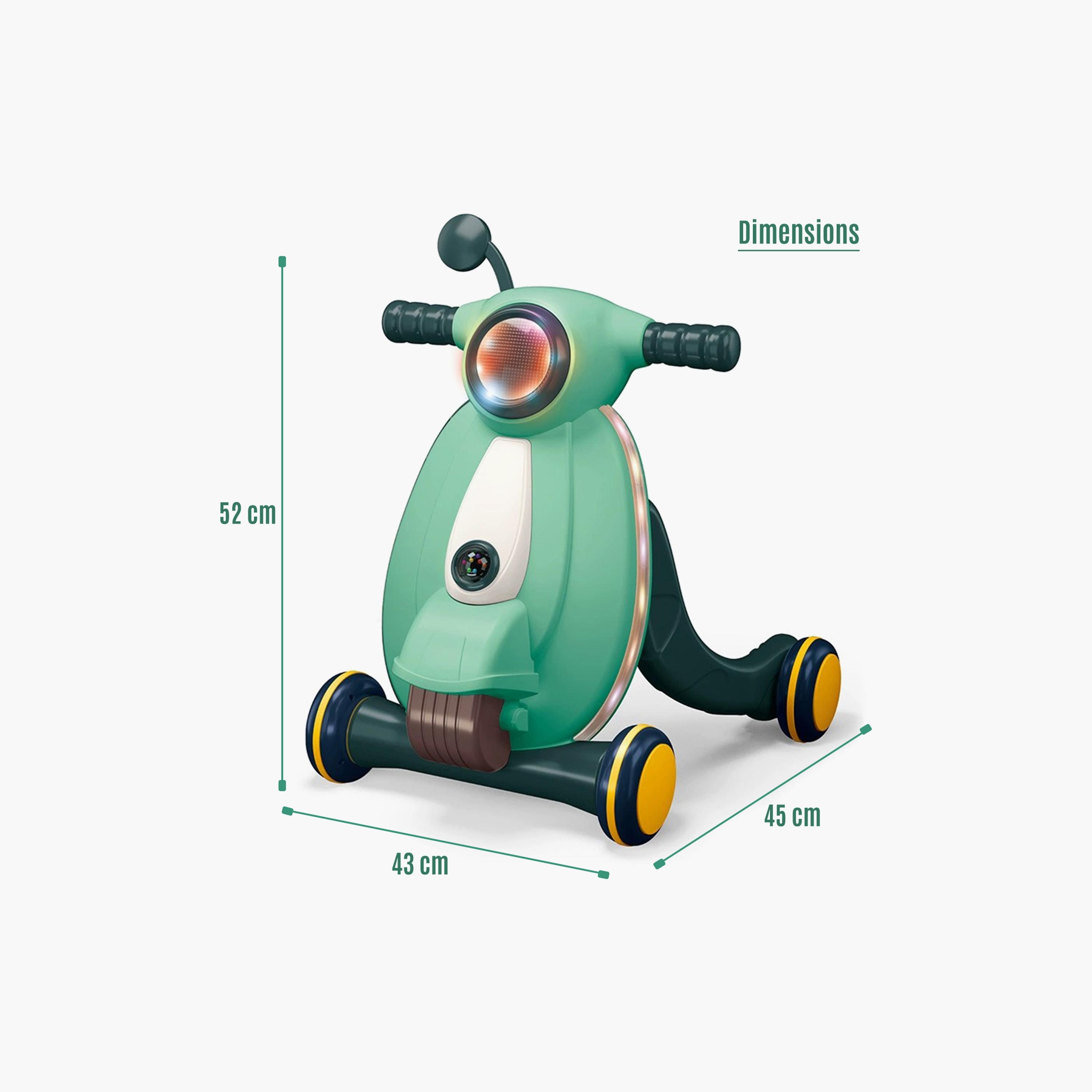 Little Story Multifunctional Baby Walker With Light & Music, Fun & Learning Toy, Green-baby-infantactivity-walkers-image-4