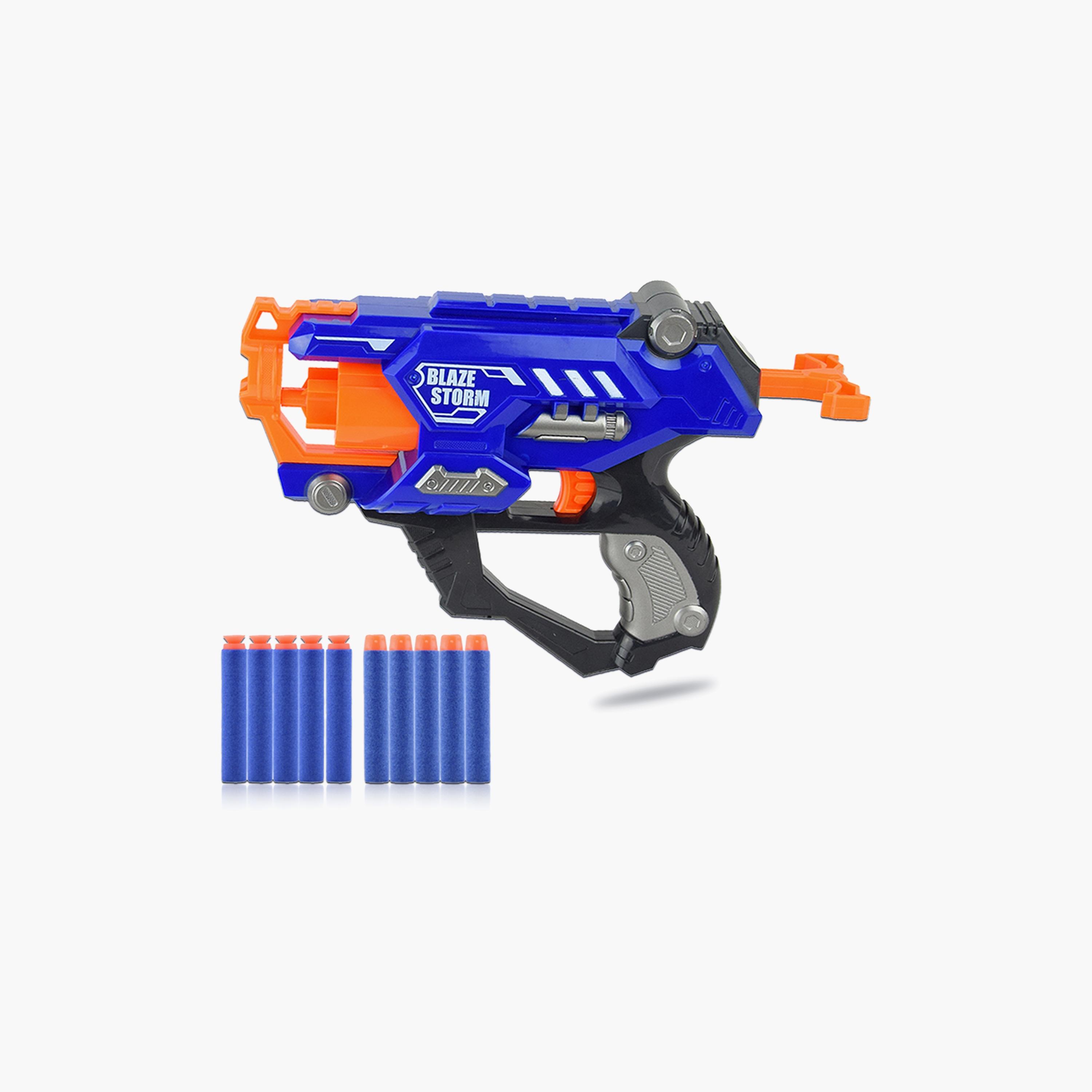 Little Story Kids Manual Bullet Gun With 10-Piece Soft Bullets, Blue-toys-outdoor-gunsandfoamblasters-image-1