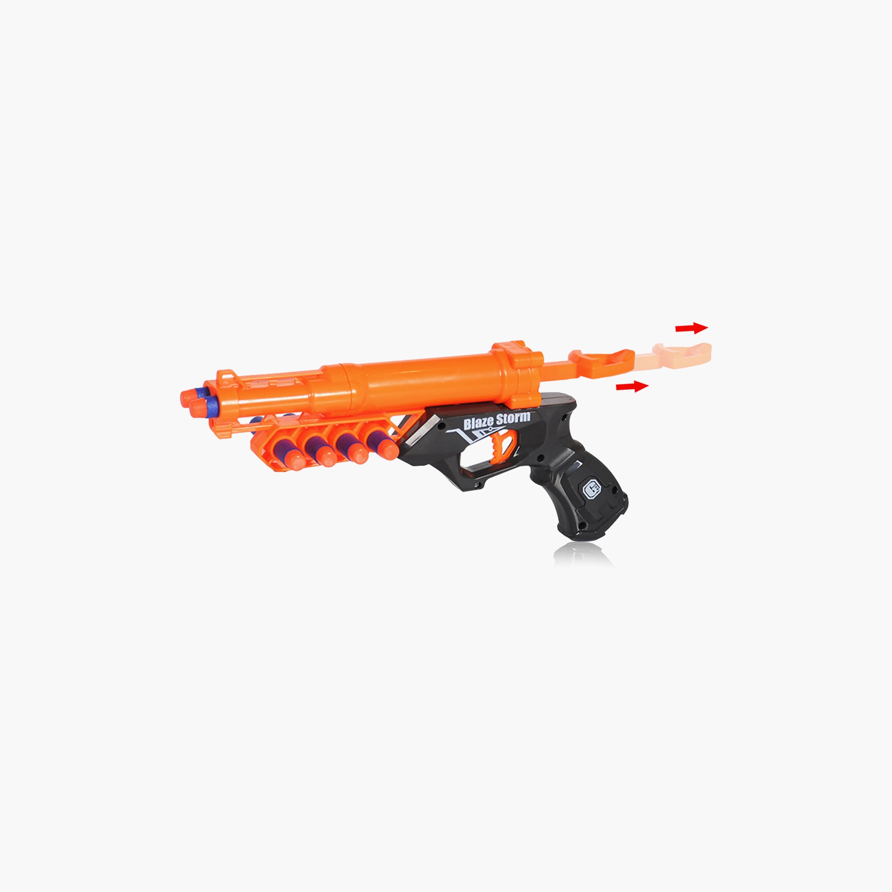 Little Story Kids Manual Bullet Gun With 10-Piece Soft Bullets, Orange-toys-outdoor-gunsandfoamblasters-image-3