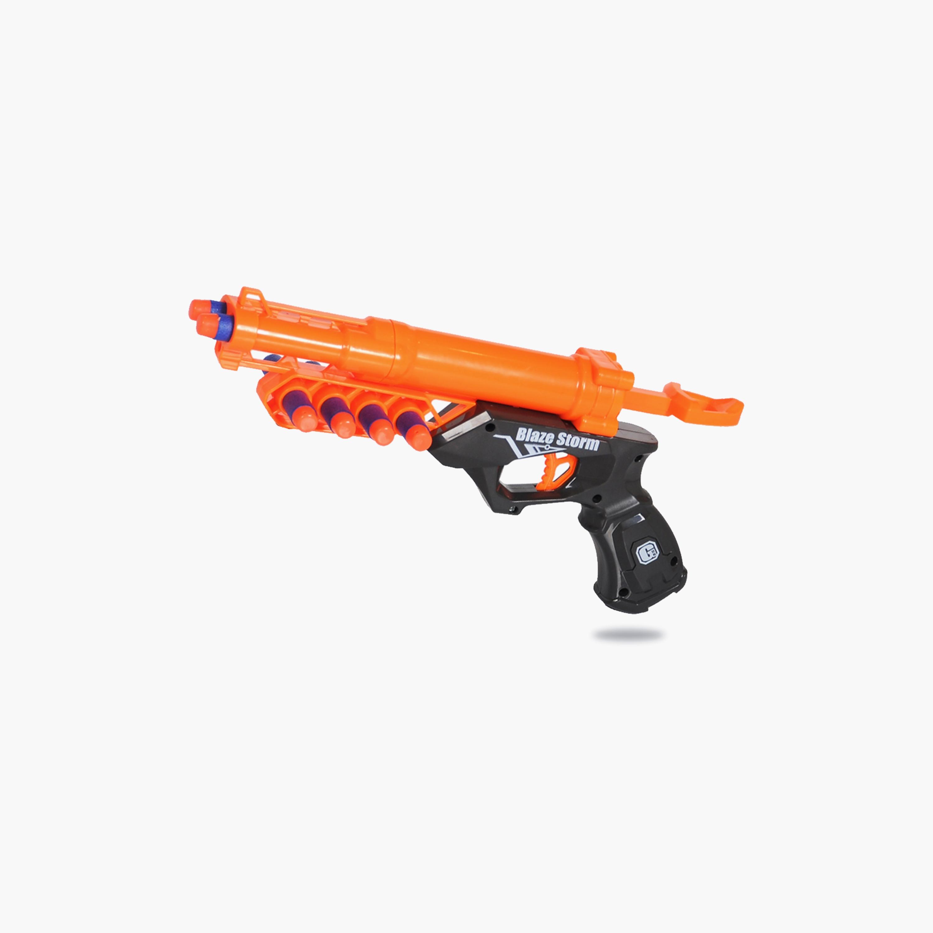 Little Story Kids Manual Bullet Gun With 10-Piece Soft Bullets, Orange-toys-outdoor-gunsandfoamblasters-image-4