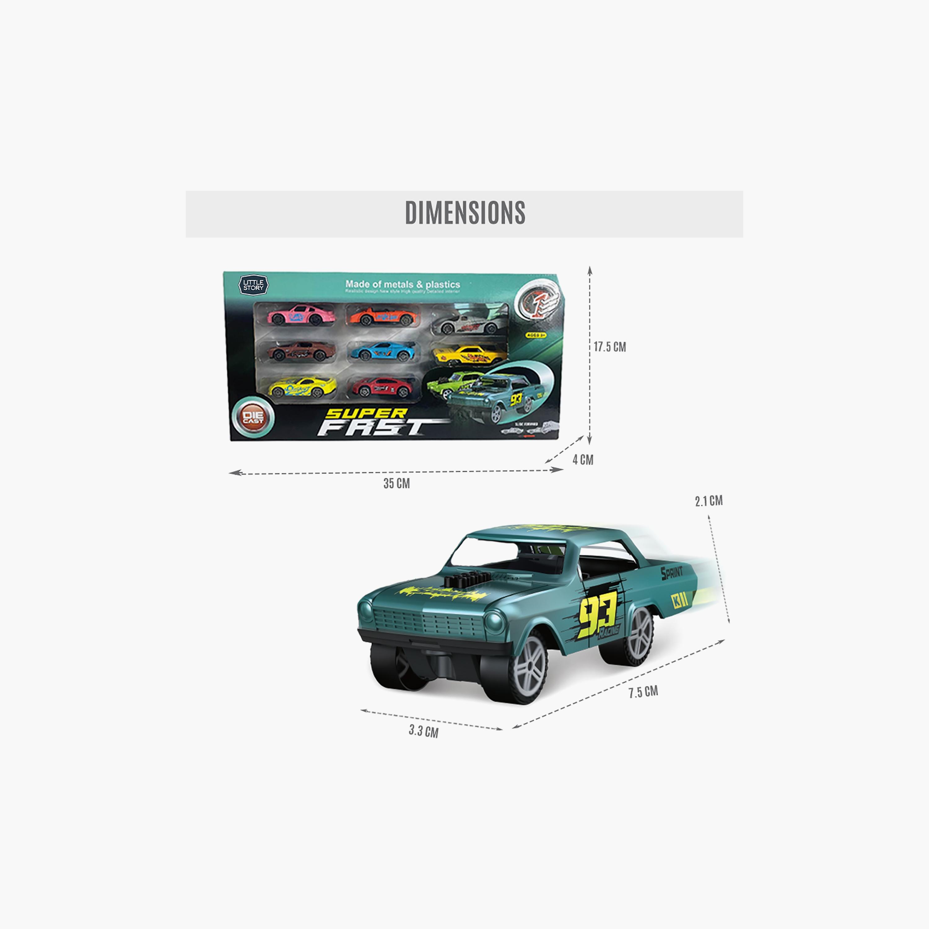Little Story 8-Piece Slide Die Cast Toy Car Play Set-toys-playvehicles-diecastcars-image-3