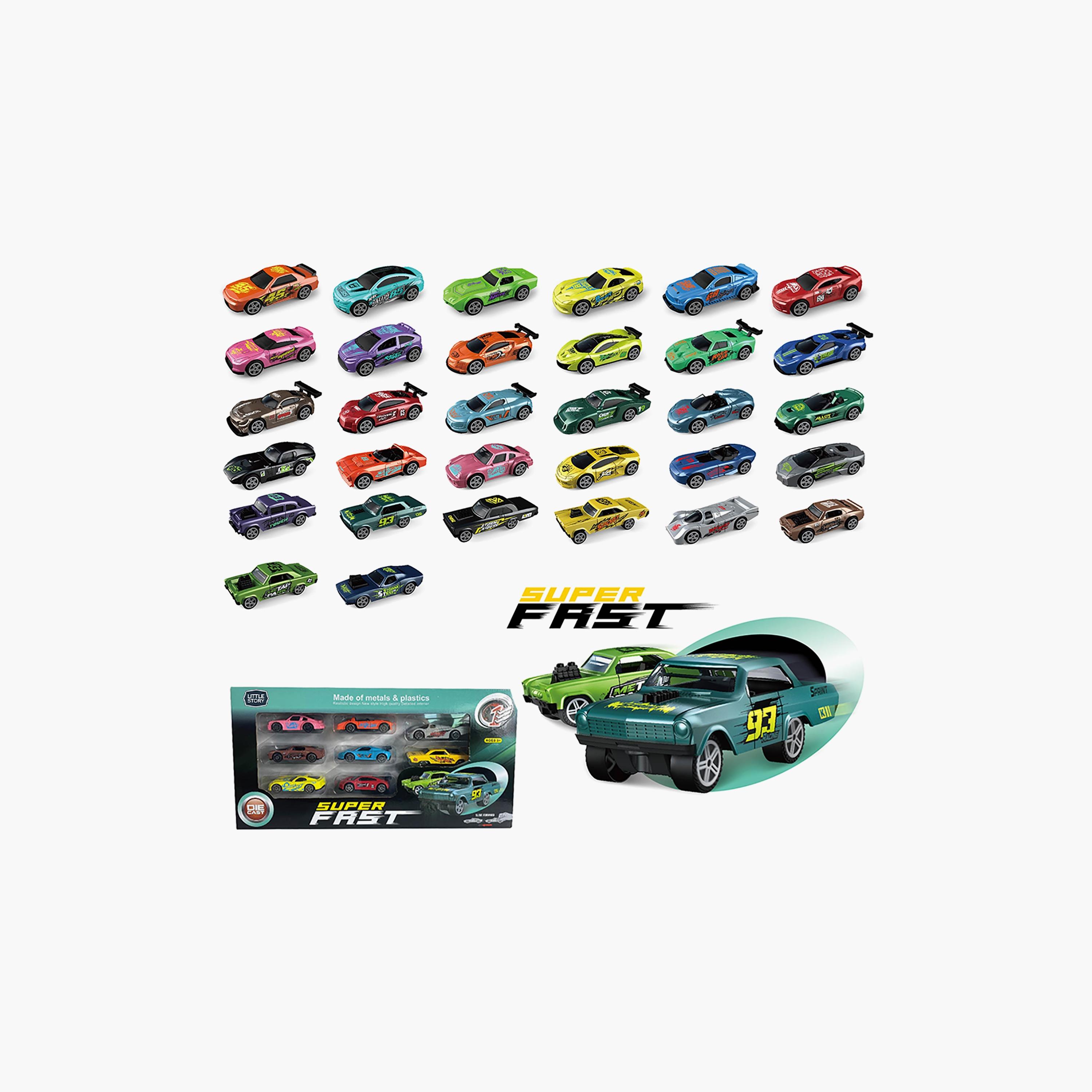 Little Story 8-Piece Slide Die Cast Toy Car Play Set-toys-playvehicles-diecastcars-image-4