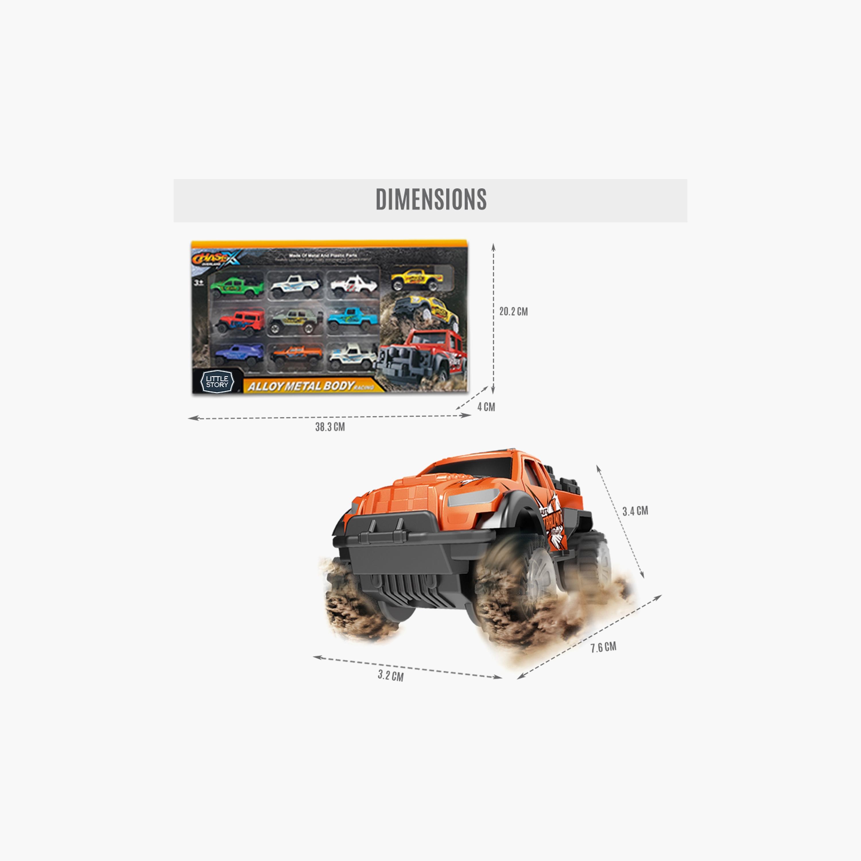 مجموعة لعب سيارة زحلقة لعبة مصبوبة جرافيتي 10 قطع من ليتل ستوري-toys-playvehicles-diecastcars-image-4