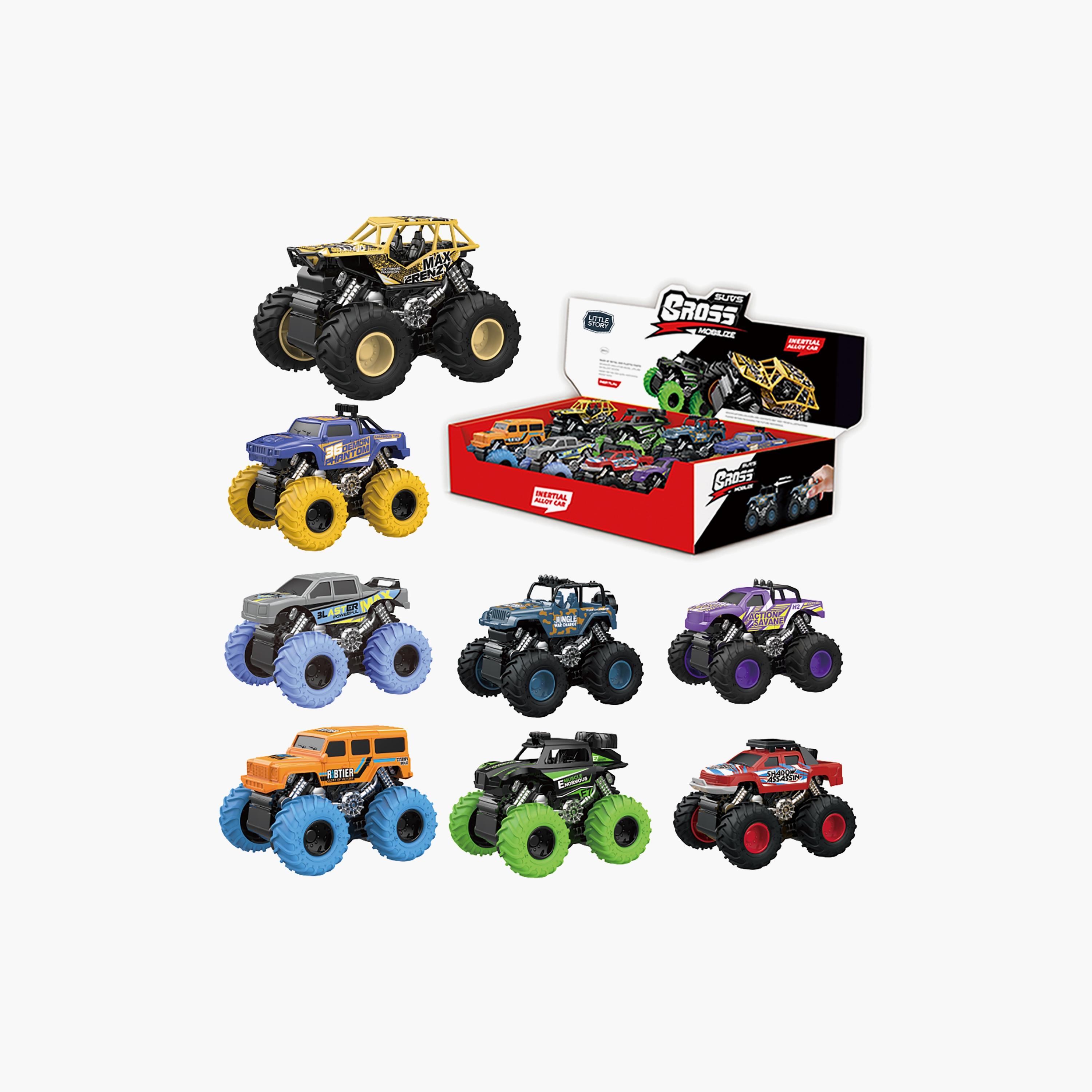 Little Story 8-Piece 4X4 Inertia Toy Car Set-toys-playvehicles-vehicleplaysets-image-1