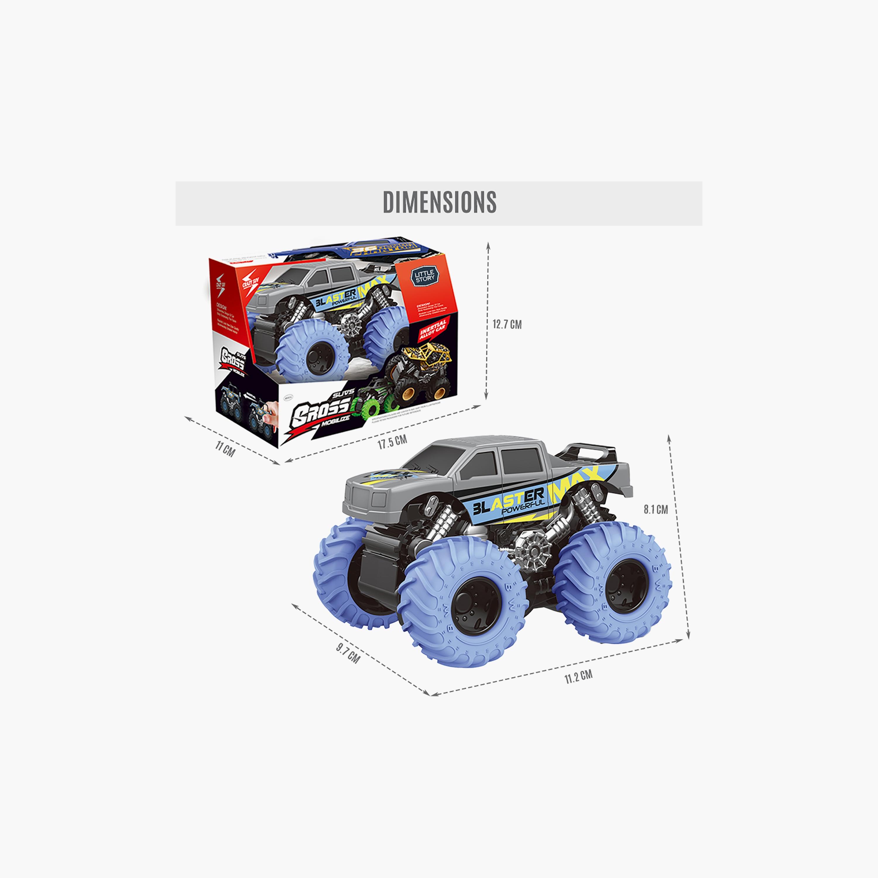مجموعة لعب سيارة 4*4 بالقصور الذاتي مصبوبة من ليتل ستوري، أزرق-toys-playvehicles-diecastcars-image-5