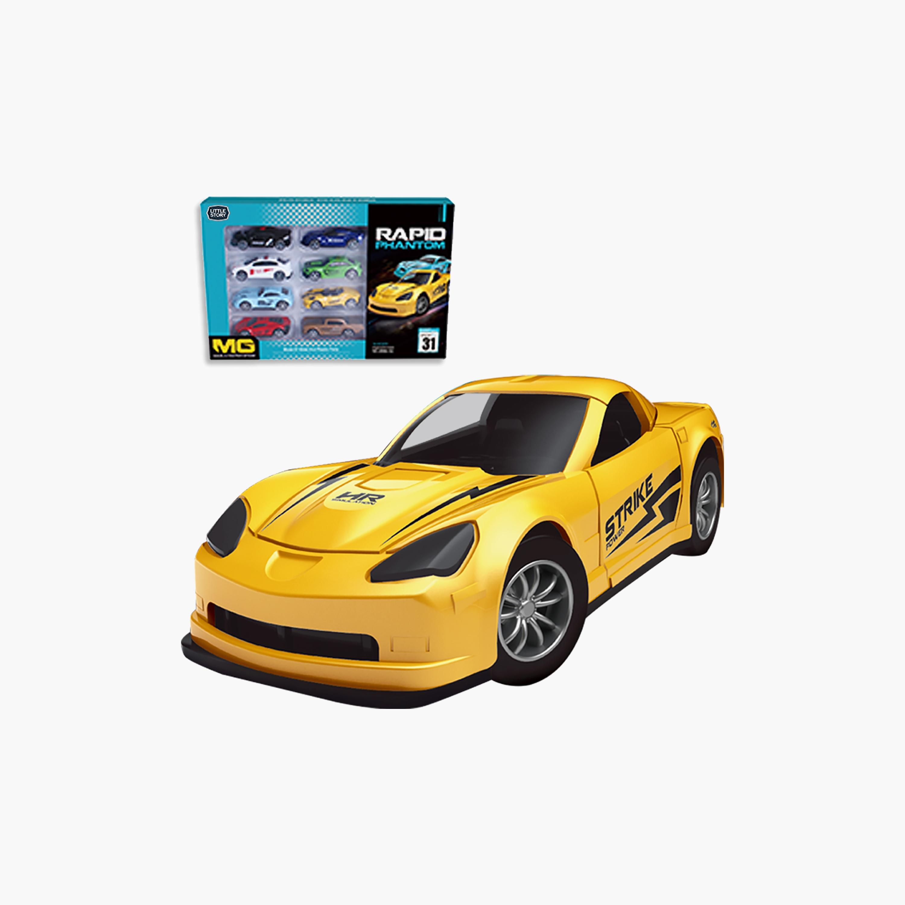 Little Story 8-Piece Slide Die Cast Toy Rapid Car Set-toys-playvehicles-diecastcars-image-1