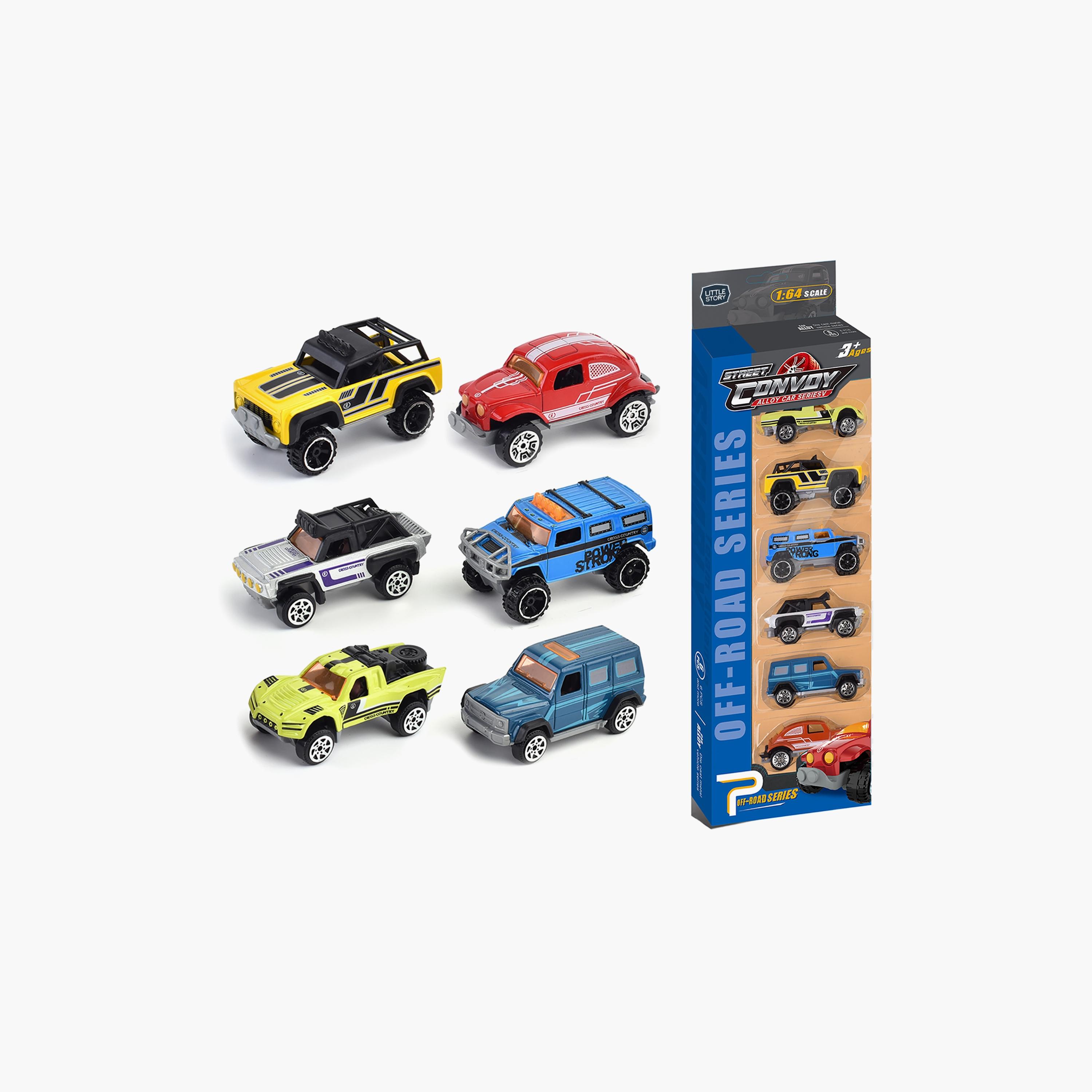 Little Story Alloy Sliding Off-Road Toy Vehicle 6-Piece, Multicolour-toys-playvehicles-cars-image-1