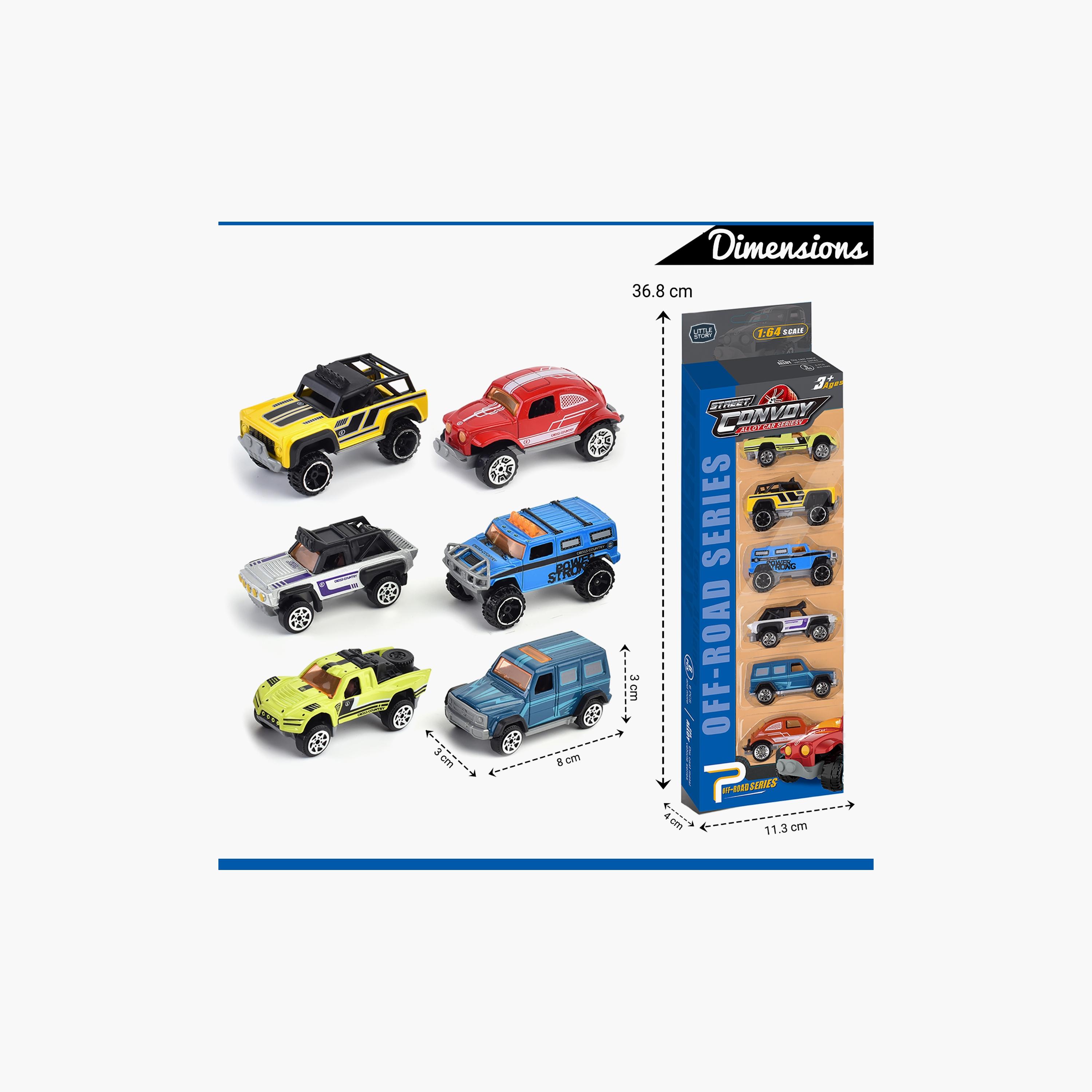 Little Story Alloy Sliding Off-Road Toy Vehicle 6-Piece, Multicolour-toys-playvehicles-cars-image-3