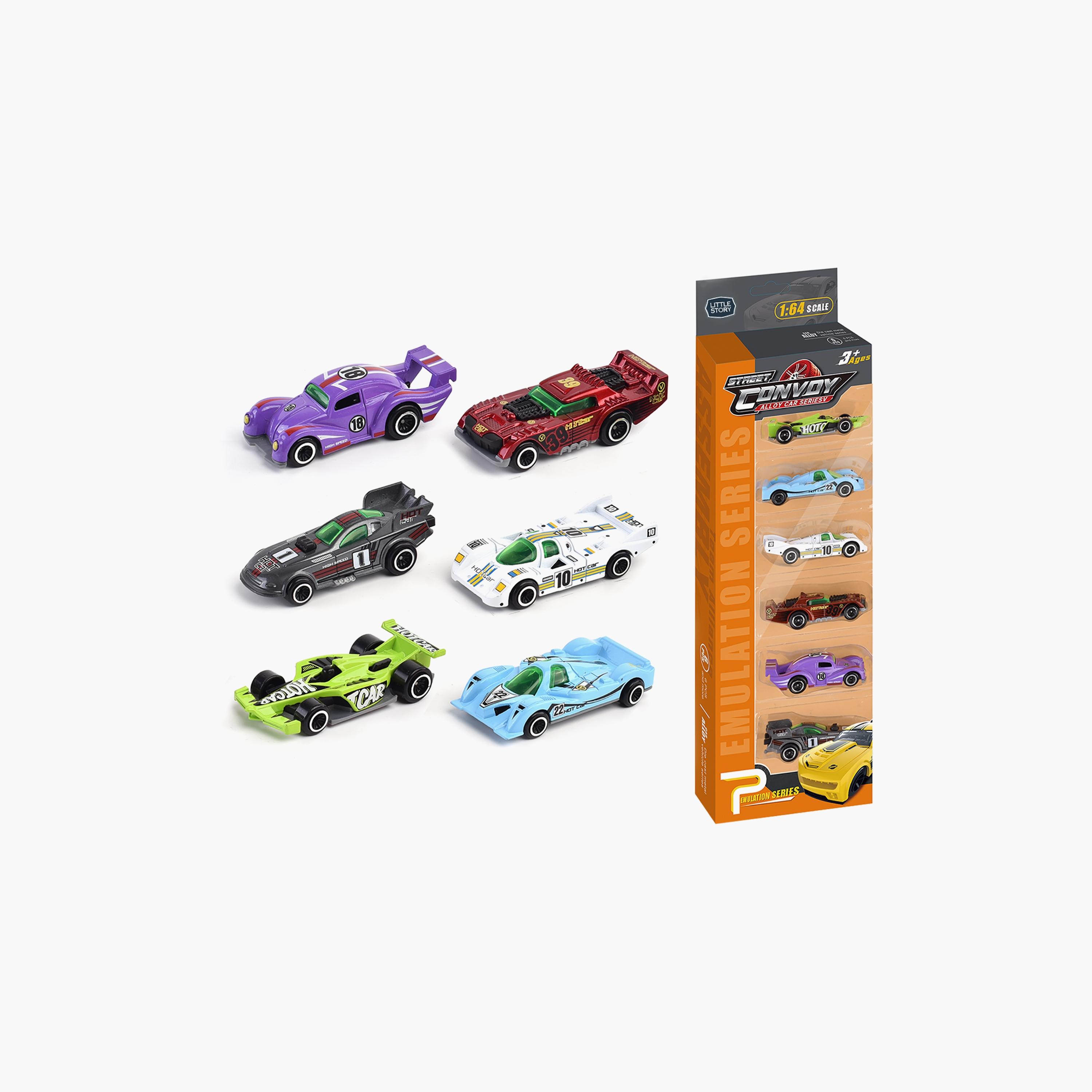 Little Story Alloy Glide Racer Toy Car 6-Piece, Multicolour-toys-playvehicles-cars-image-1