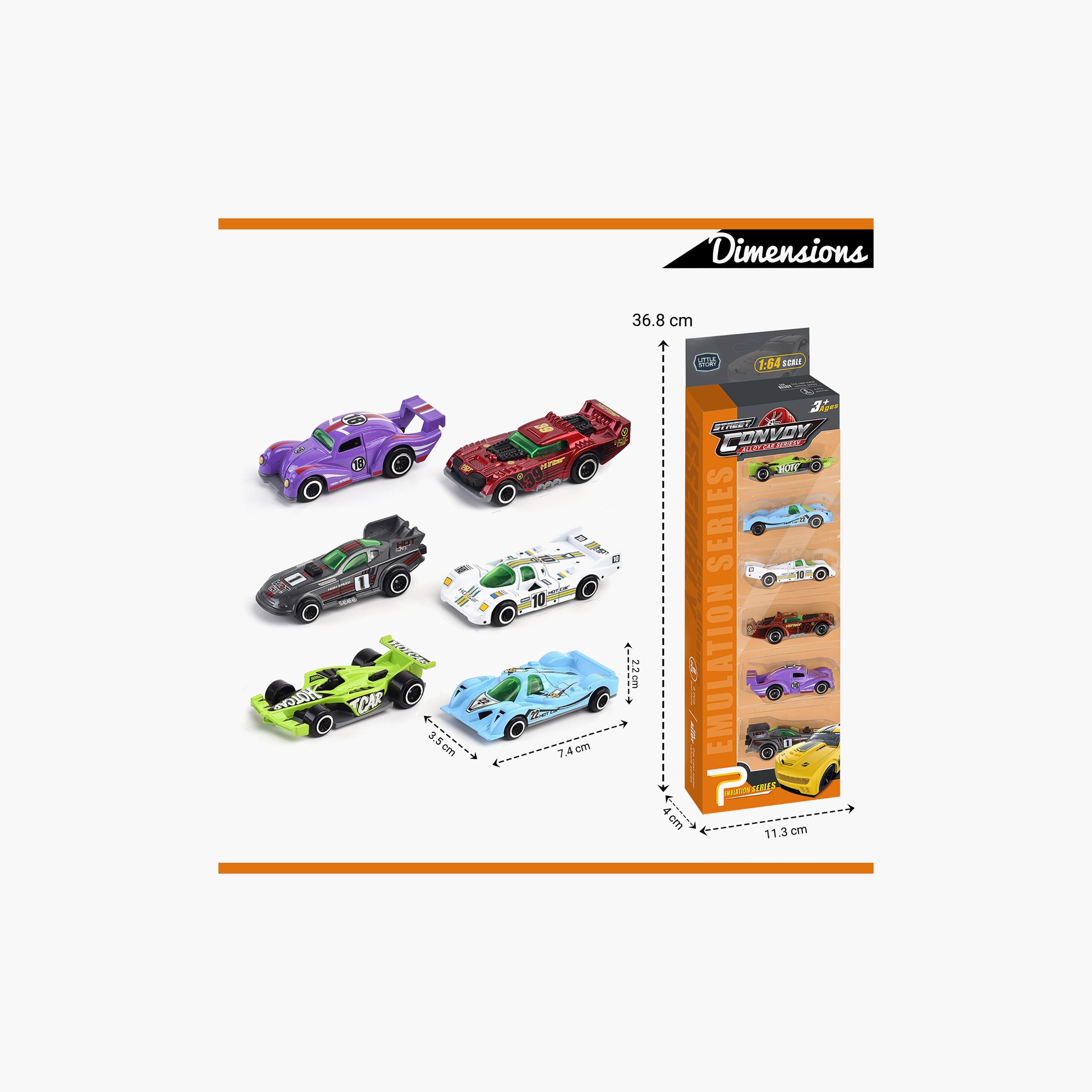 Little Story Alloy Glide Racer Toy Car 6-Piece, Multicolour-toys-playvehicles-cars-image-3