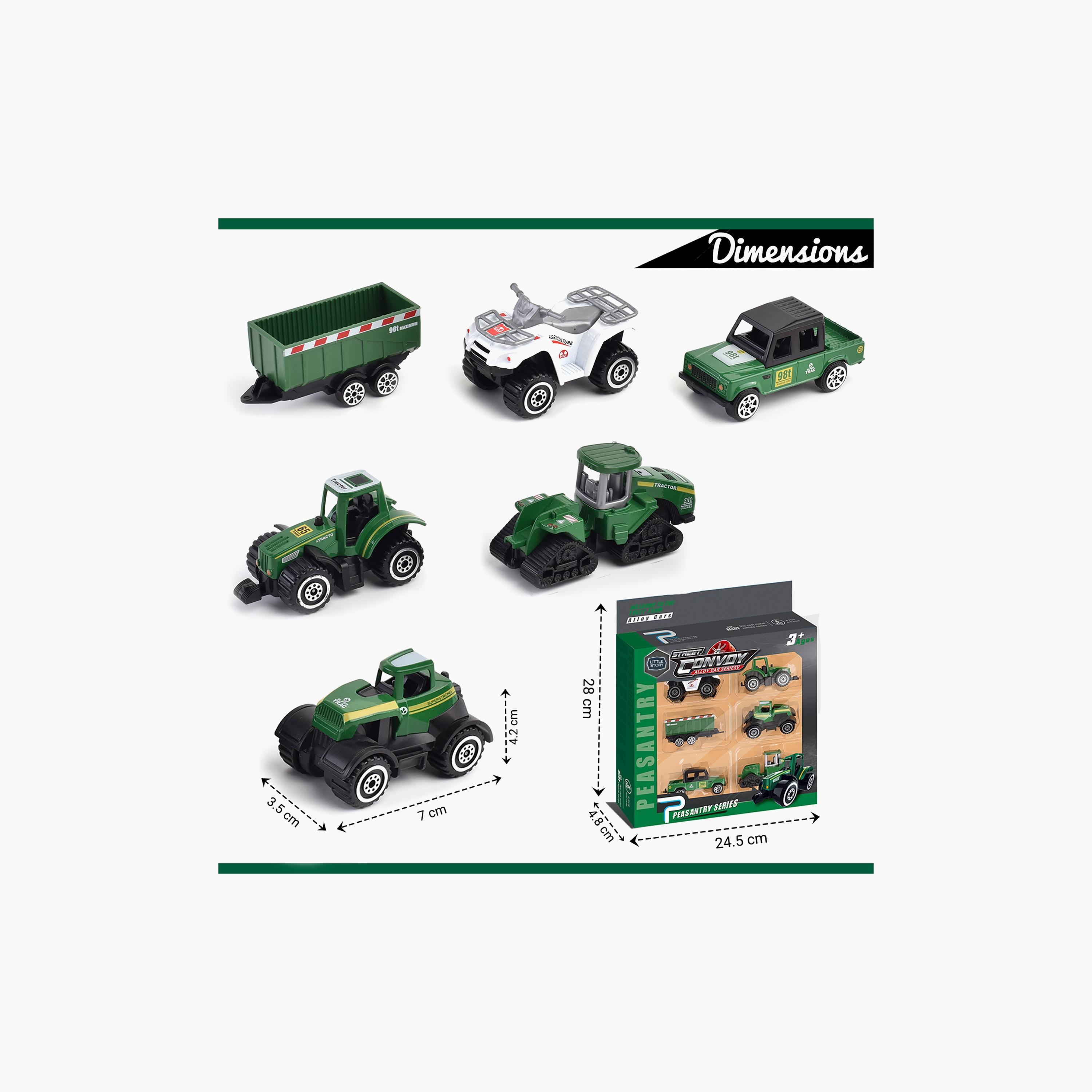 Little Story Alloy Sliding Farmer's Vehicle 6-Piece, Multicolour-toys-playvehicles-utilityvehicles-image-3
