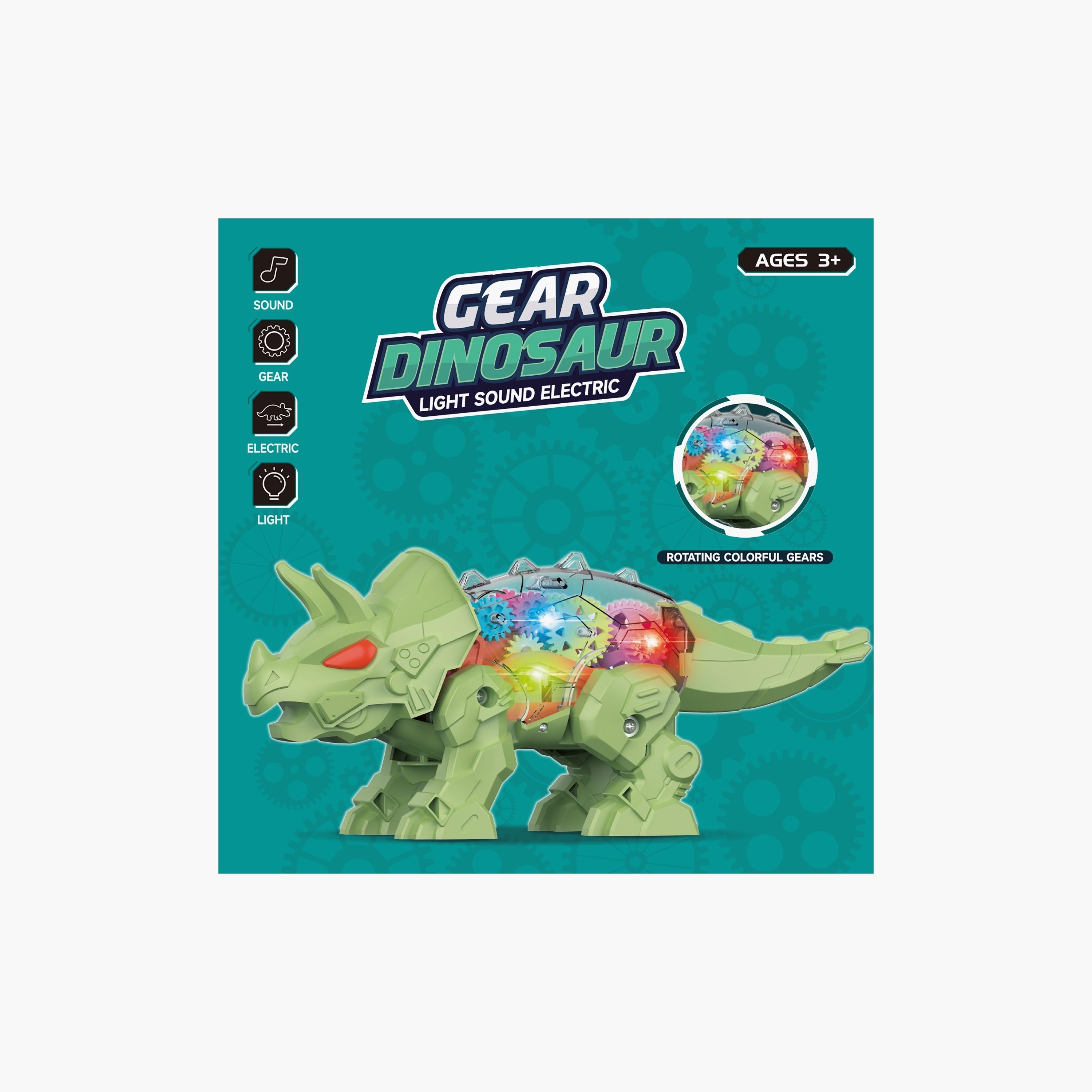 Little Story Electric Diy Gear Dinosaur With Light And Sound, Green-toys-babyandtoddlertoys-learningtoys-image-2