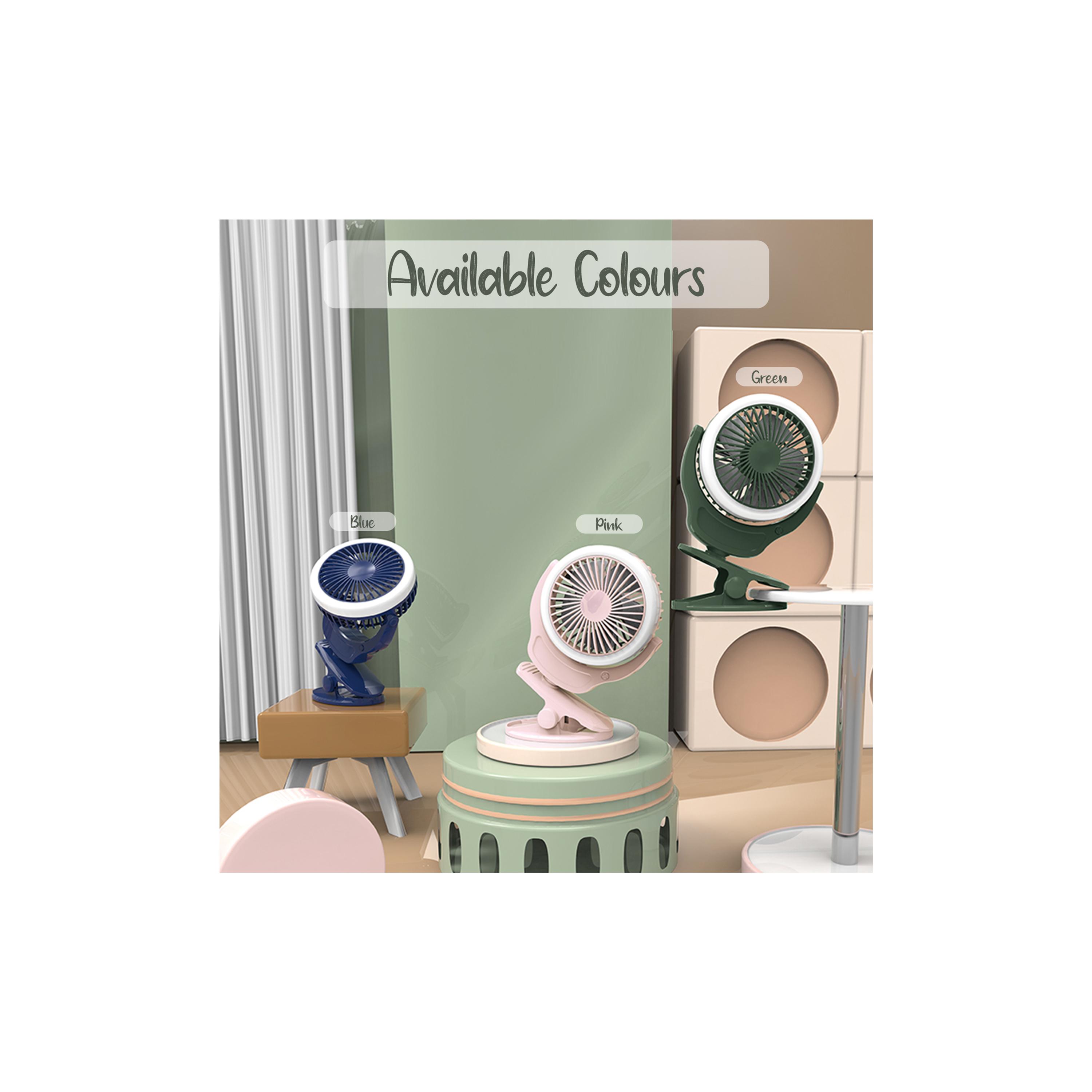 عربة أطفال من تيكنوم 2 في 1 مزودة بمروحة شحن يو إس بي مع إضاءة، أخضر-baby-gear-strollersandprams-accessories-image-2