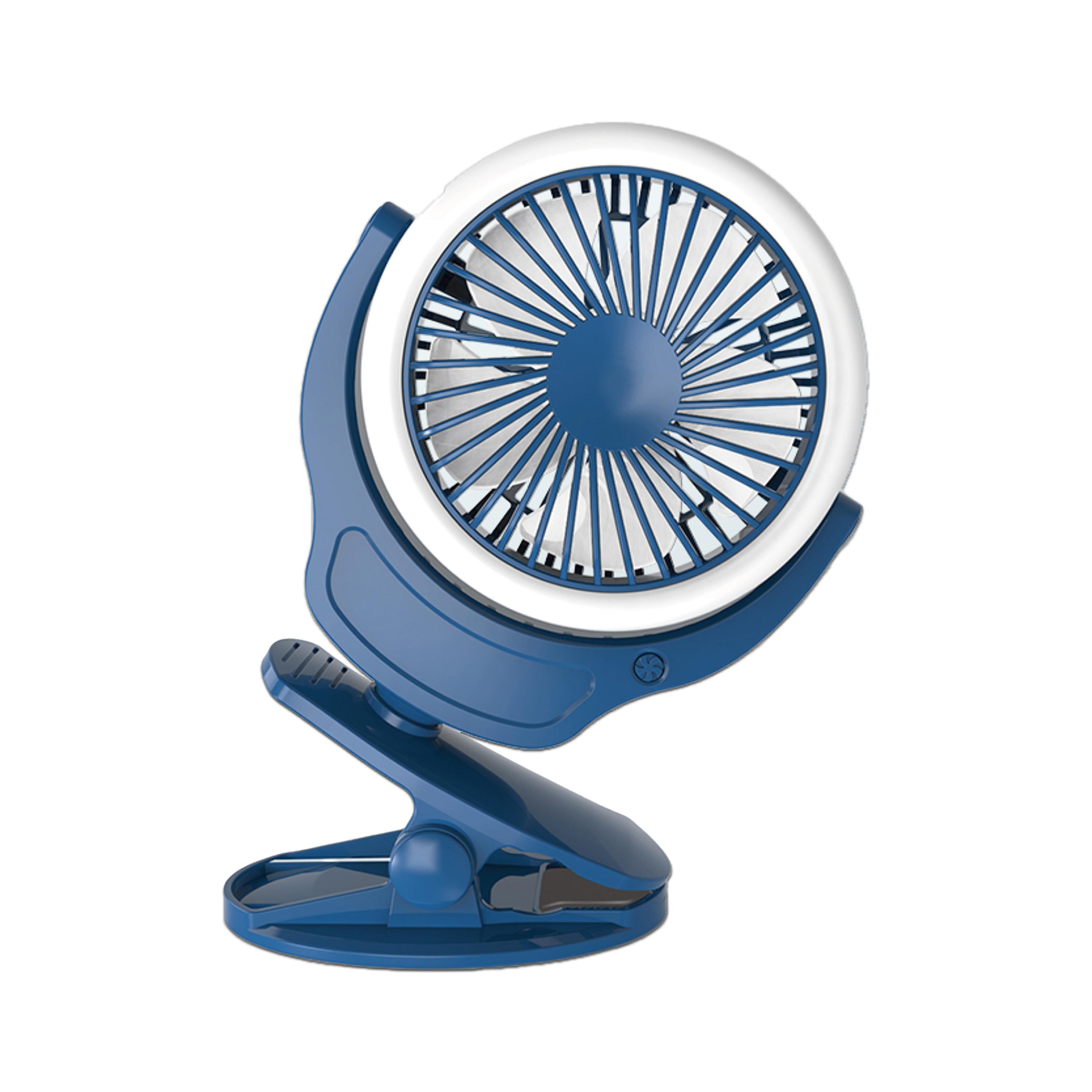 Teknum 2-In-1 Stroller Usb Charging Fan With Light, Blue-baby-gear-strollersandprams-accessories-image-1