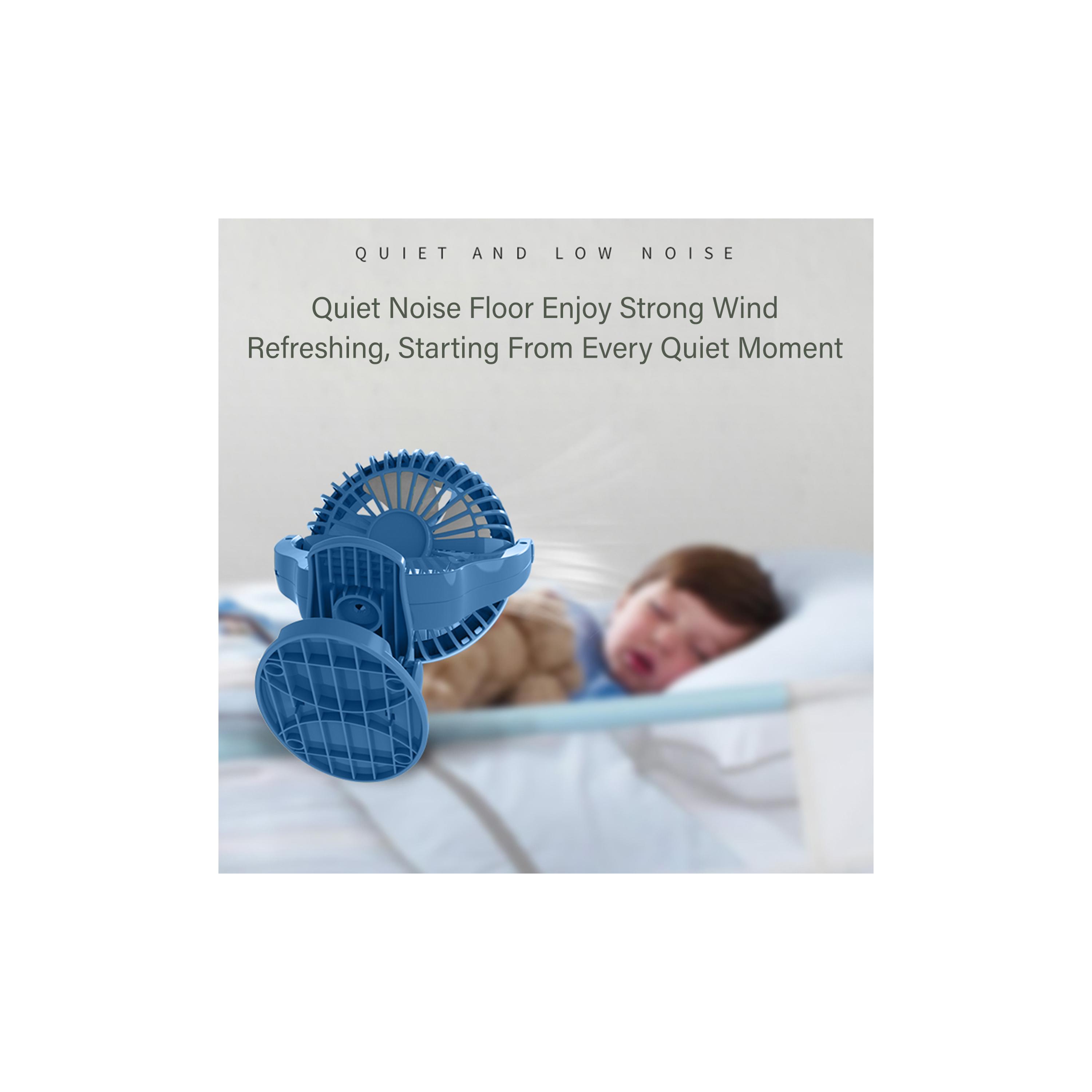 Teknum 2-In-1 Stroller Usb Charging Fan With Light, Blue-baby-gear-strollersandprams-accessories-image-2