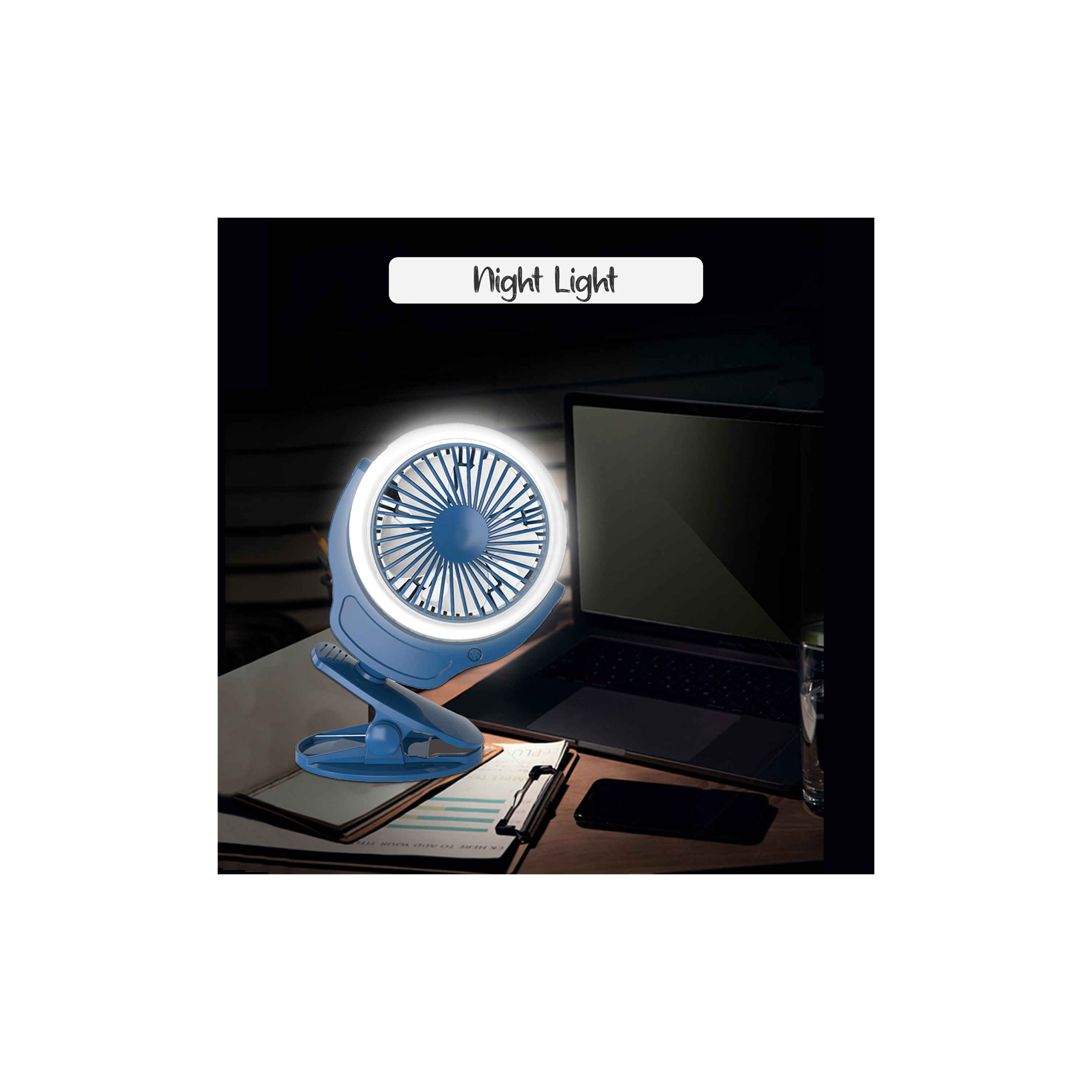 Teknum 2-In-1 Stroller Usb Charging Fan With Light, Blue-baby-gear-strollersandprams-accessories-image-4