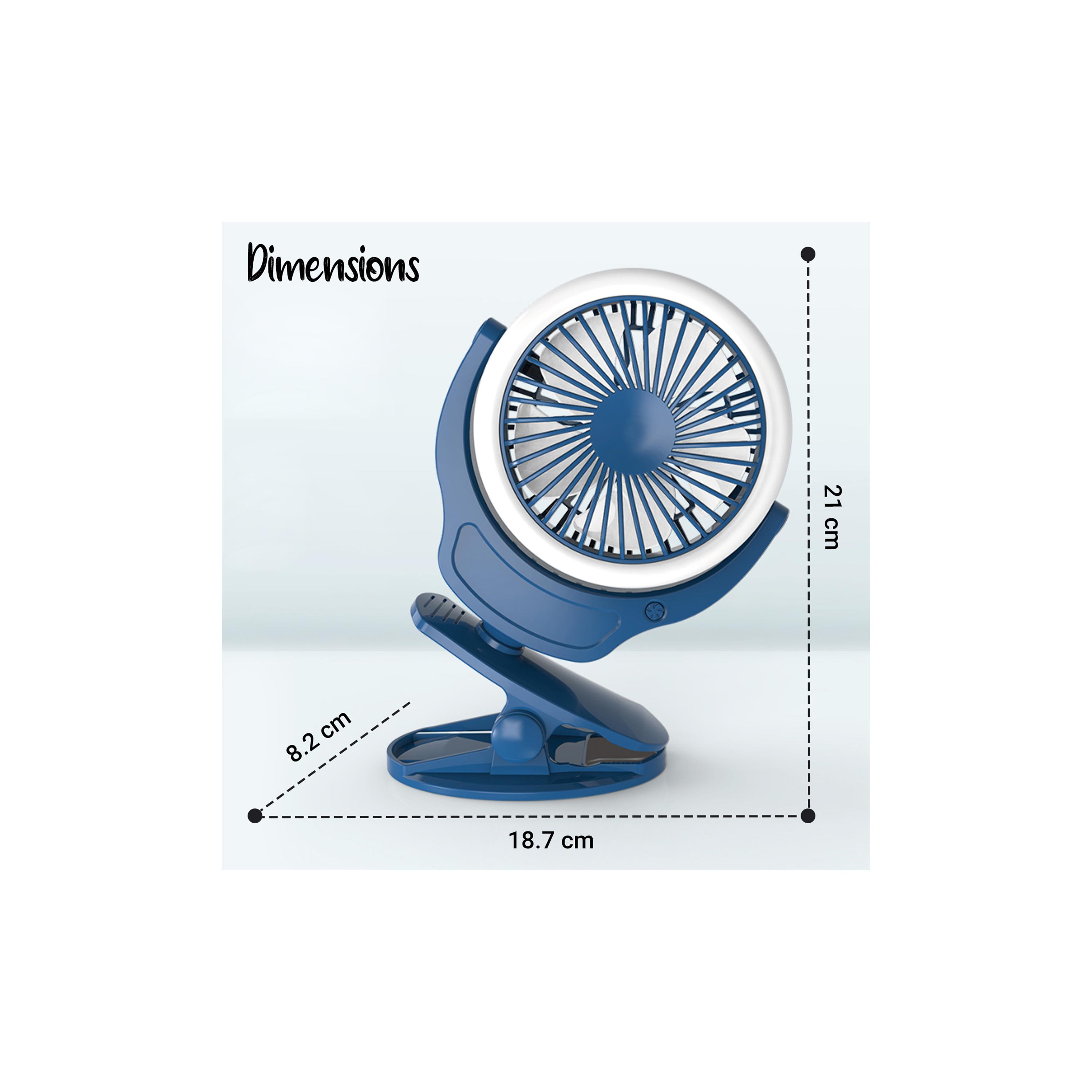 Teknum 2-In-1 Stroller Usb Charging Fan With Light, Blue-baby-gear-strollersandprams-accessories-image-7