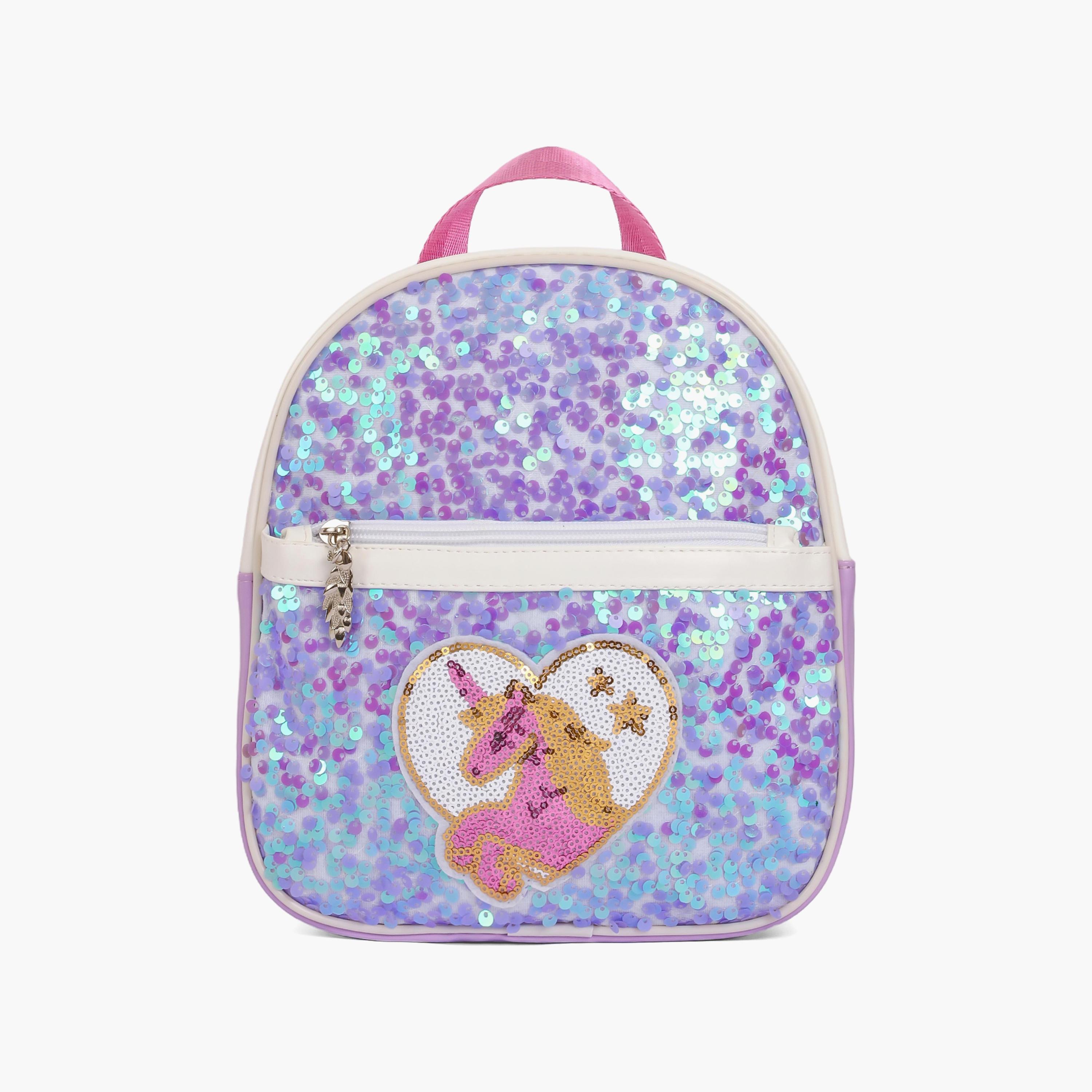 Sequin school backpack sale