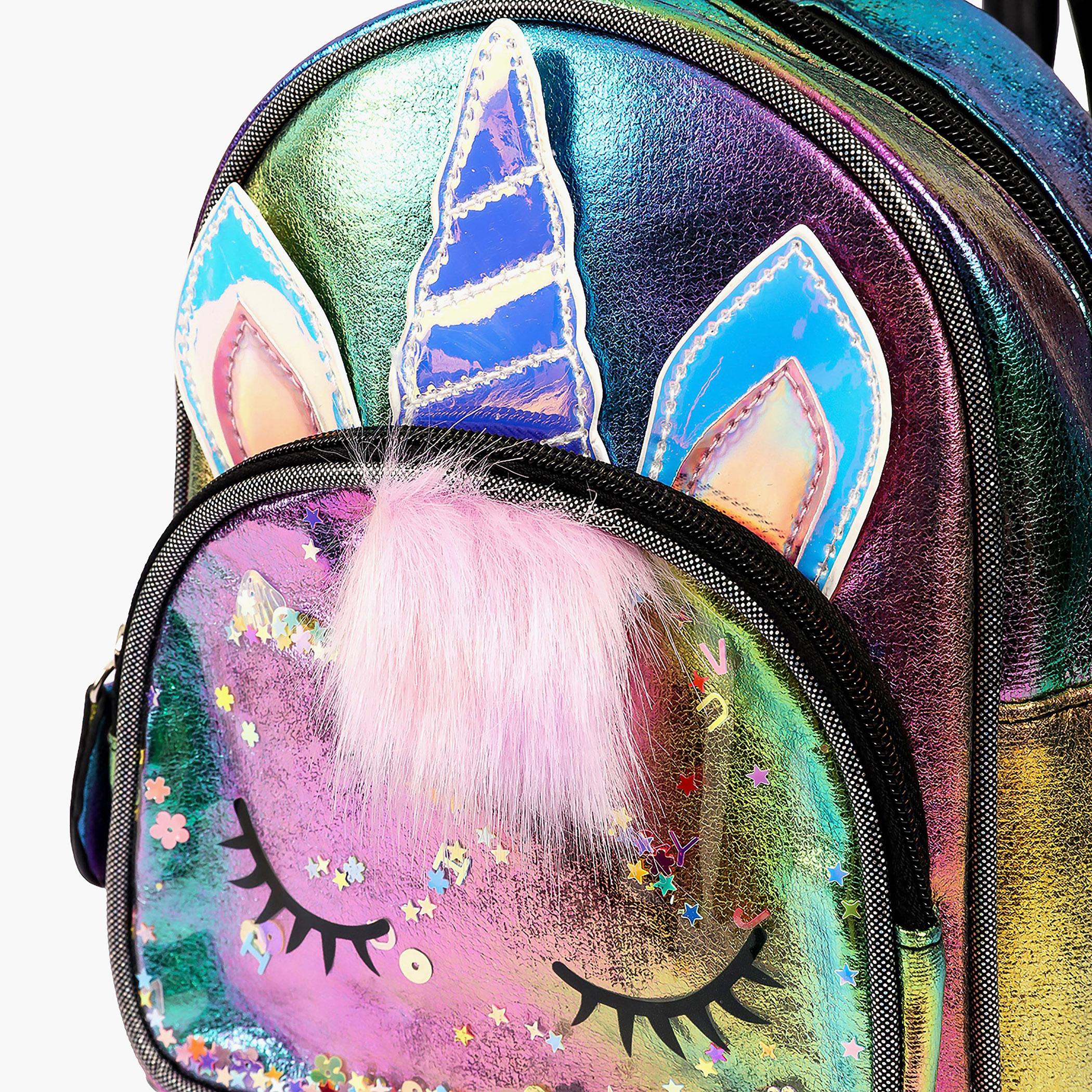 Eazy Kids Sequin School Backpack, Unicorn Multicolour-school-bagsandbackpacks-backpacks-image-4