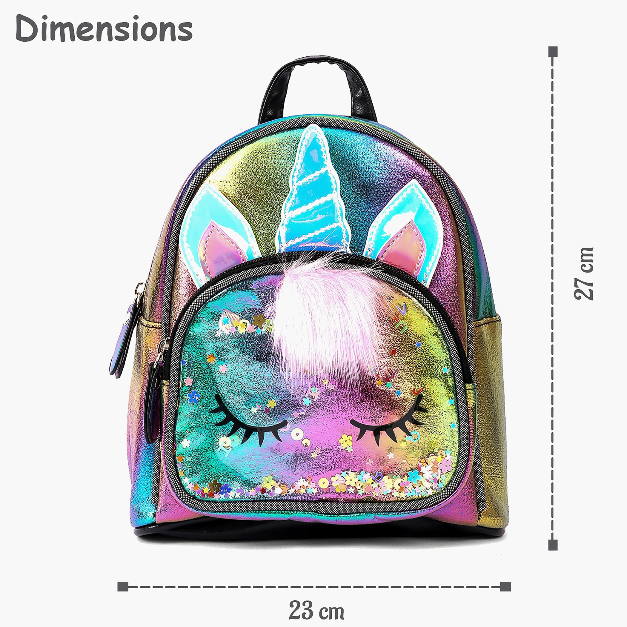 Eazy Kids Sequin School Backpack, Unicorn Multicolour-school-bagsandbackpacks-backpacks-image-6