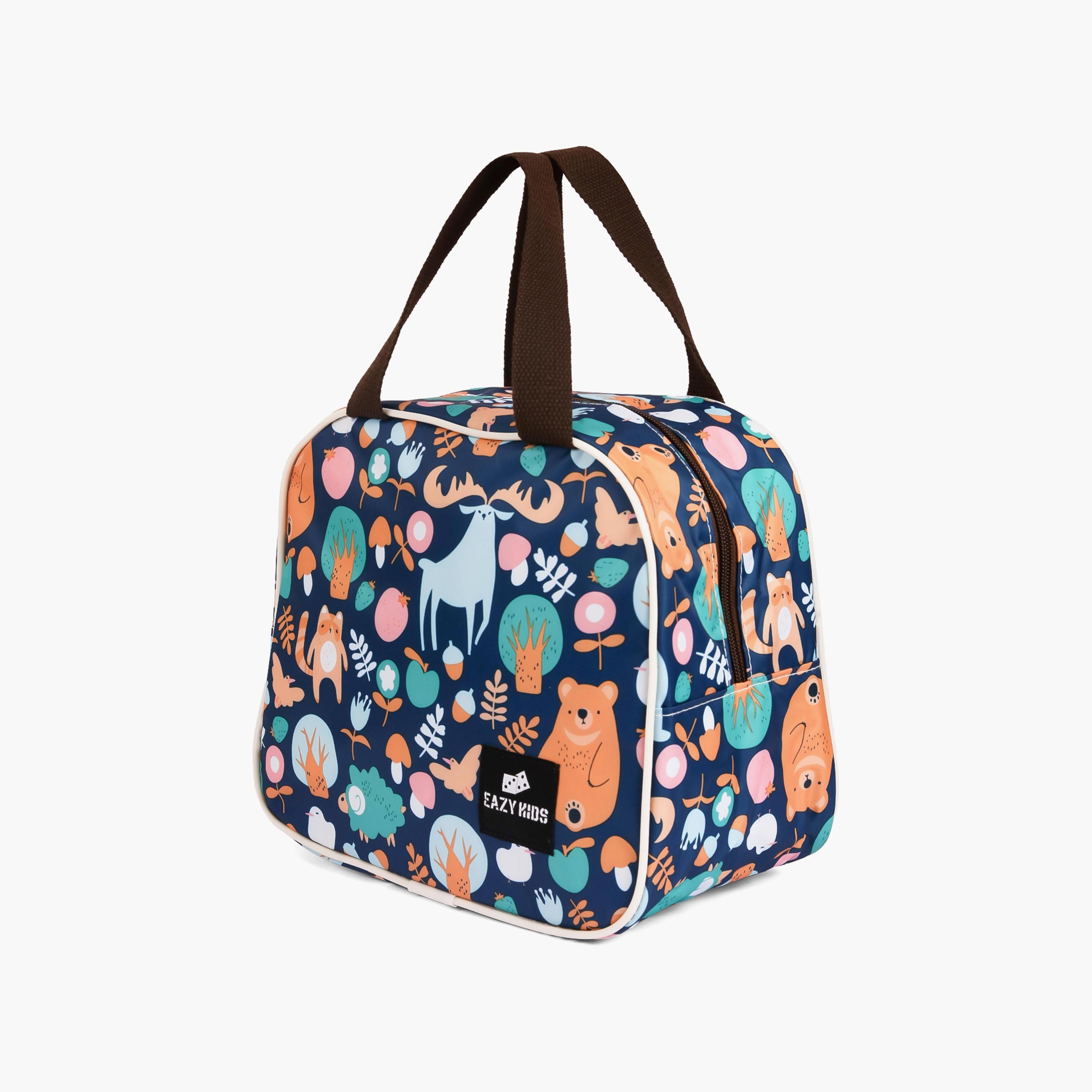 Eazy Kids Panda Lunch Bag, Blue-school-lunchessentials-lunchbags-image-1