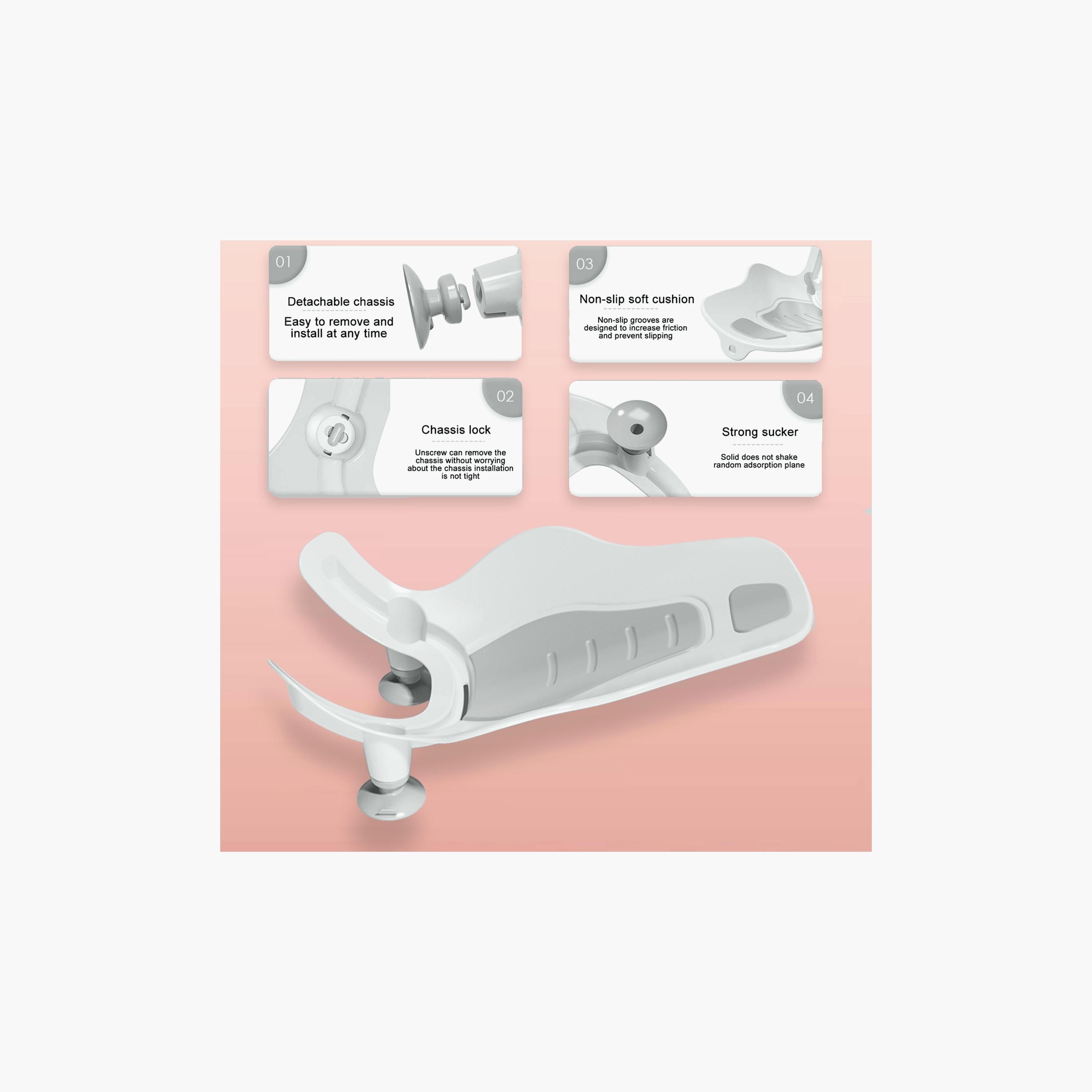 Eazy Kids 2-In-1 Sink Bath Support Tub And Butt Cleaning Station, Grey-baby-bathandcare-bathtubs-image-3