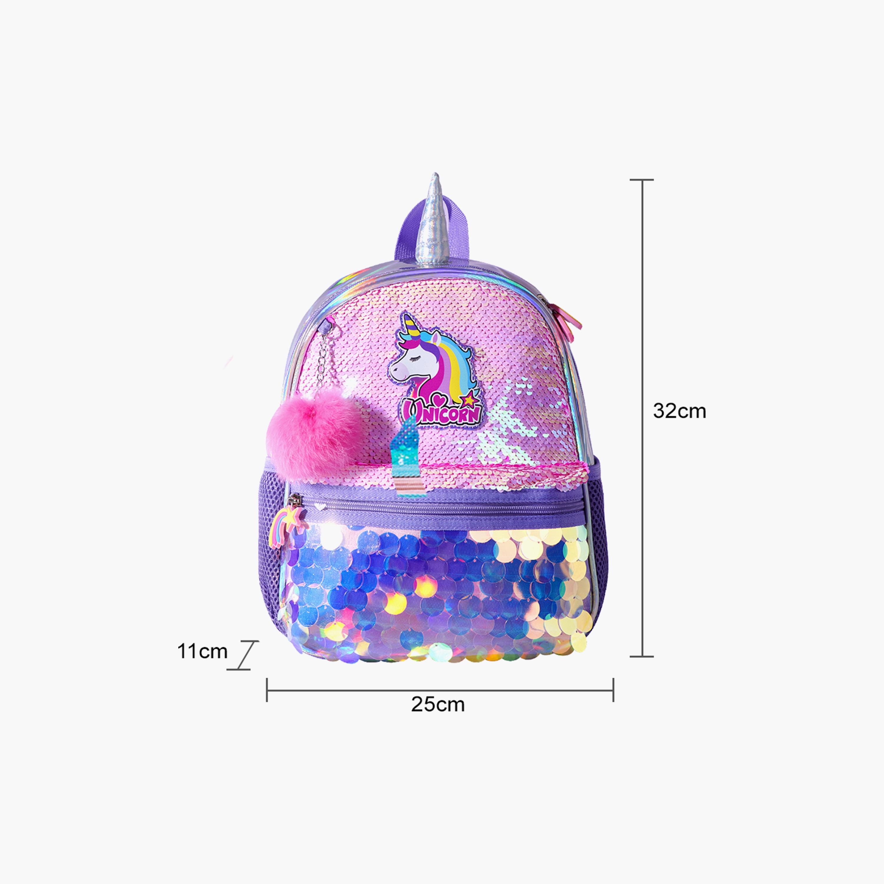 حقيبة ظهر وحيد القرن براق من إيزي كيدز، وردي-school-bagsandbackpacks-backpacks-image-3