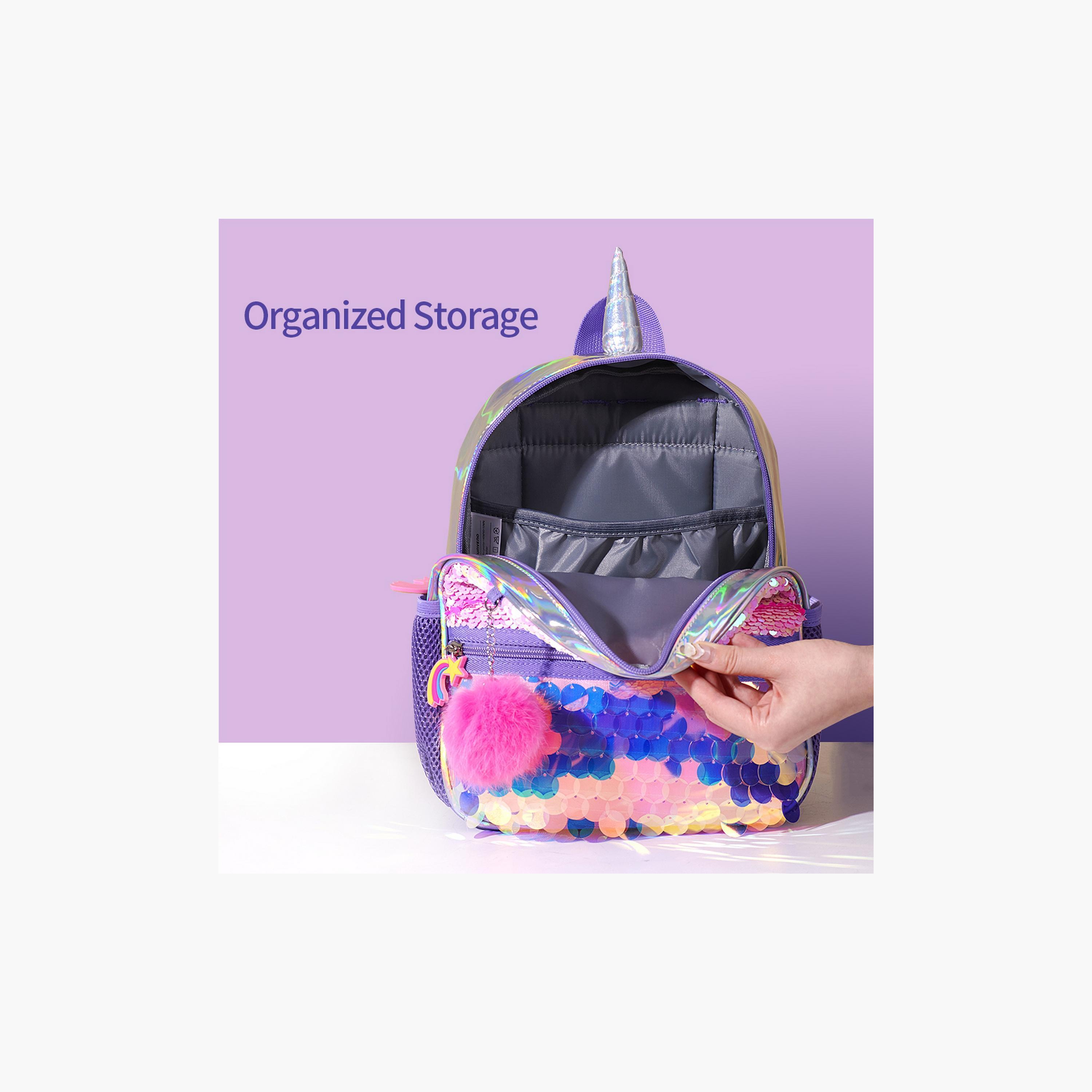 حقيبة ظهر وحيد القرن براق من إيزي كيدز، وردي-school-bagsandbackpacks-backpacks-image-4