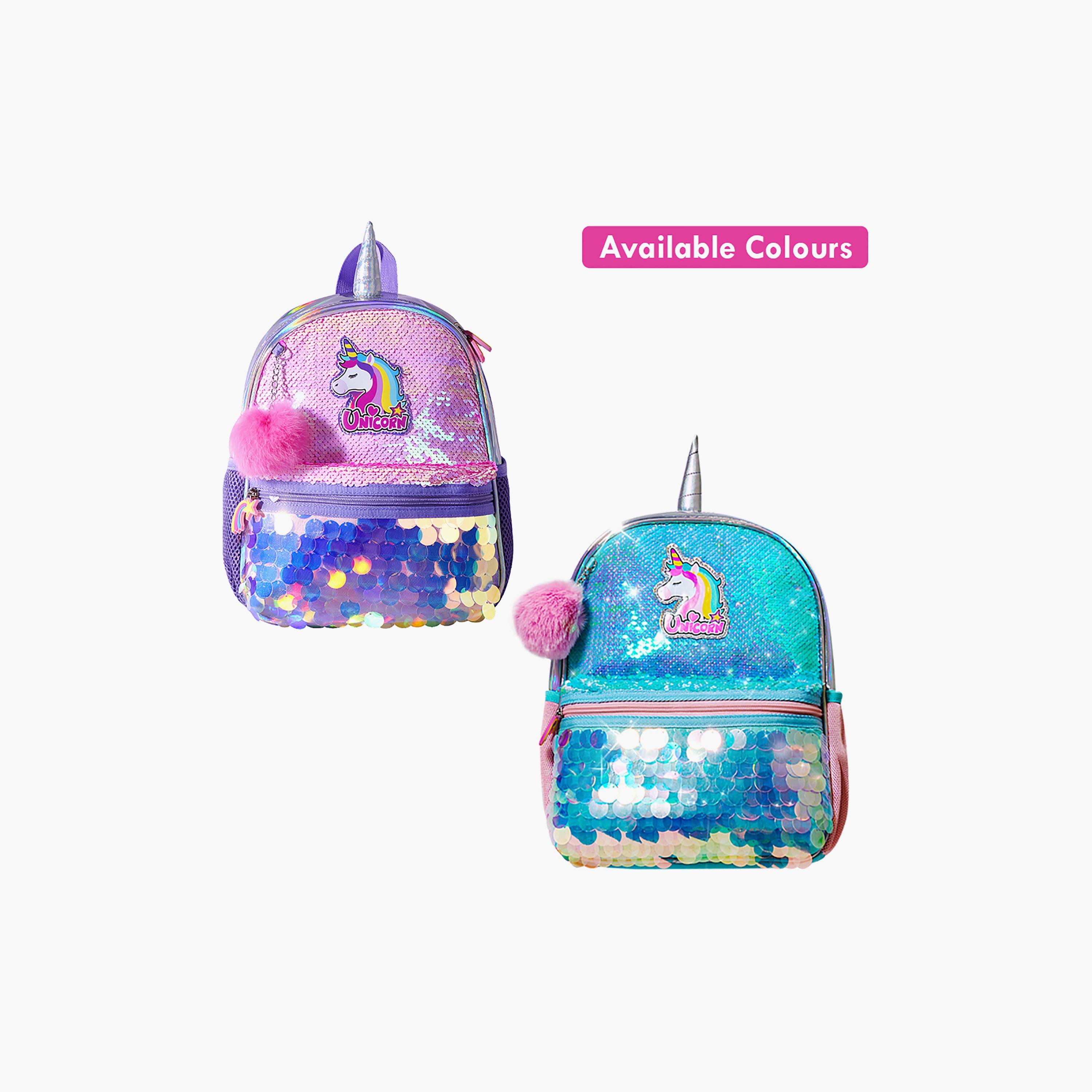 حقيبة ظهر وحيد القرن براق من إيزي كيدز، وردي-school-bagsandbackpacks-backpacks-image-5