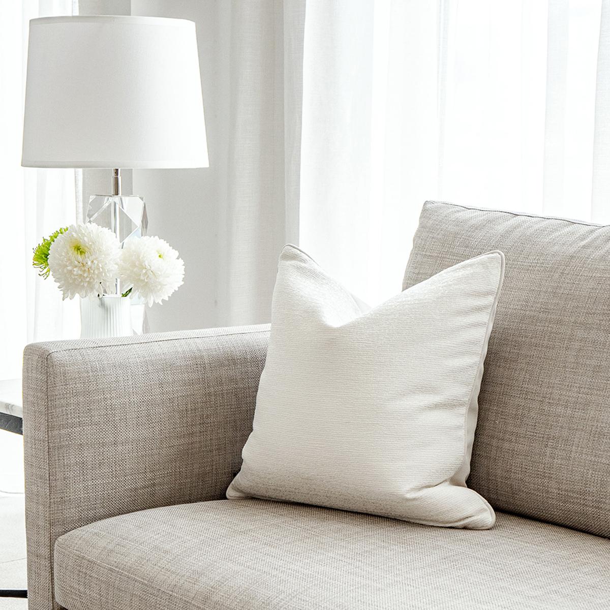 Divina Bianca Down Feather Filled Cushion - 50x50 cm