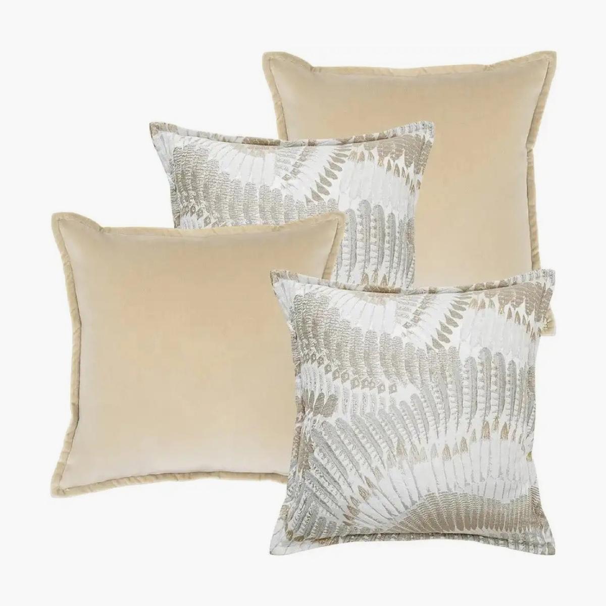 Nora 4-Piece Down Feather Filled Cushion Set - 50x50 cm