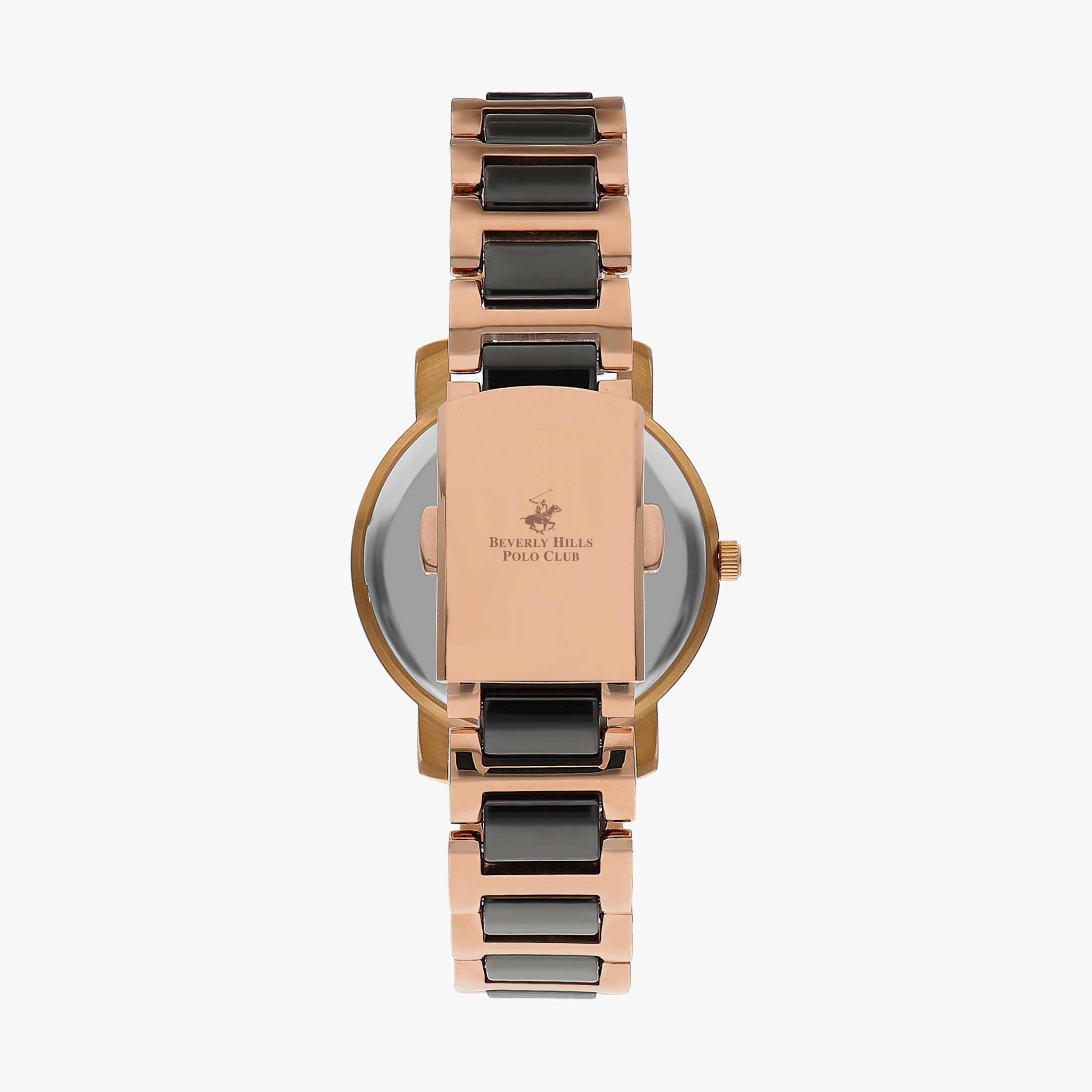 Beverly Hills Polo Club Women's Black & Rose Gold Analog Stainless Steel Strap Watch - BP3349X.450-women-watchesandjewellery-watches-image-3
