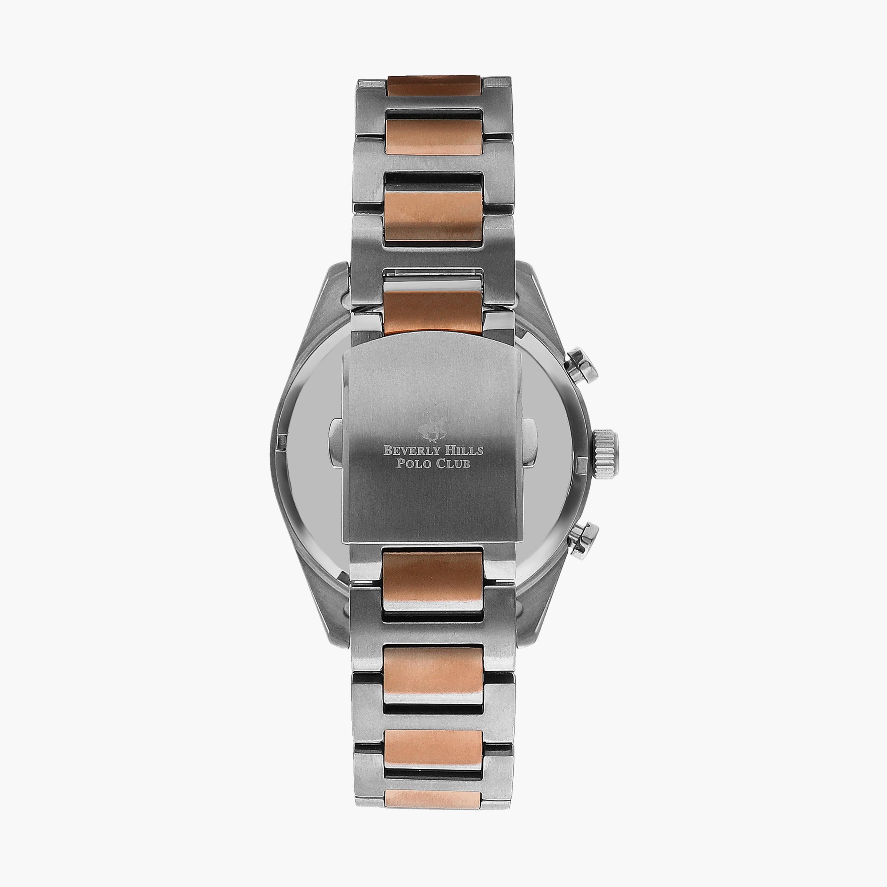 Beverly Hills Polo Club Men's Silver & Rose Gold Chronograph Stainless Steel Strap Watch - BP3311X.360-men-watchesandjewellery-watches-image-3