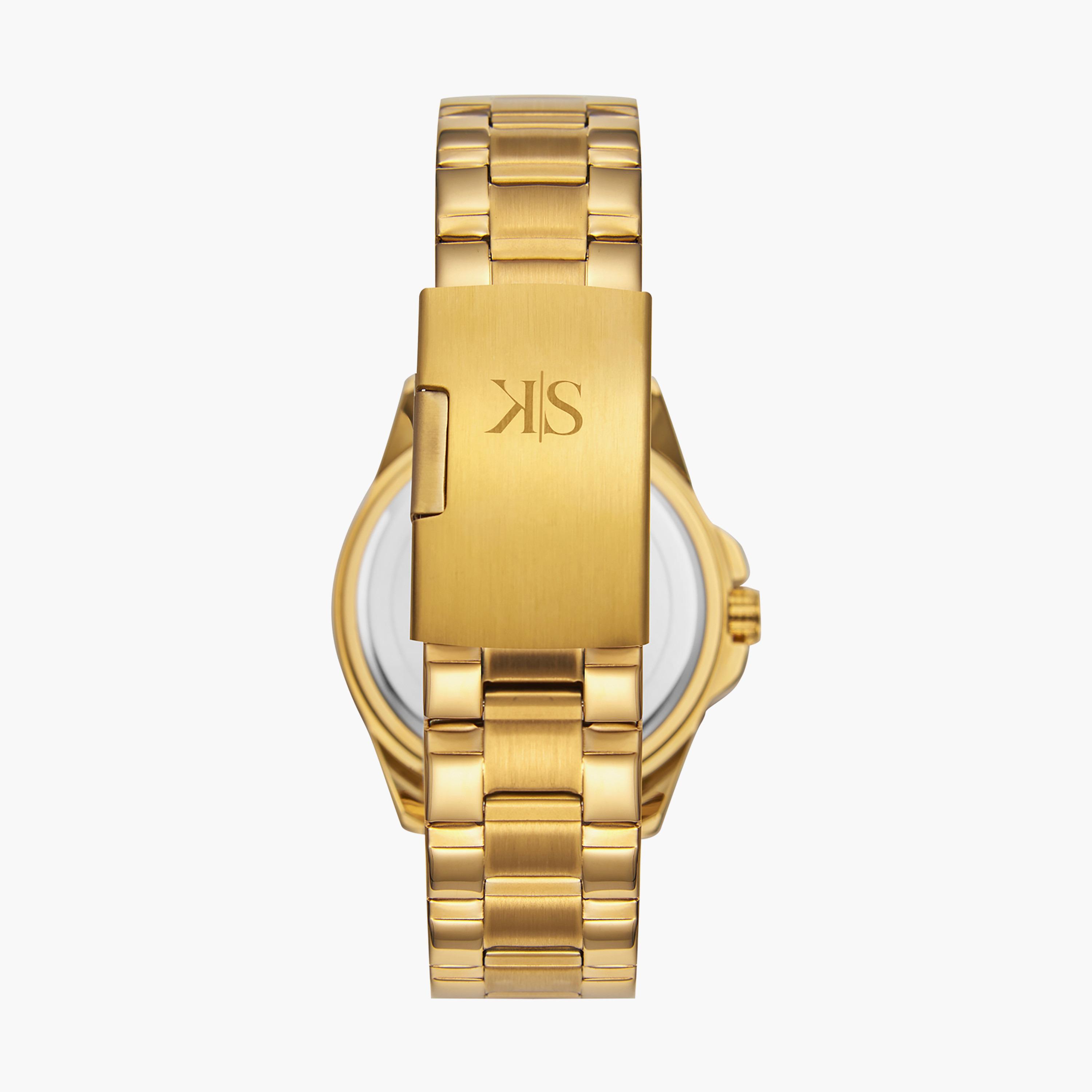 ساعة أنالوج ذهبية بسوار ستانلس ستيل من كينيث سكوت للرجال K22043-GBGC-men-watchesandjewellery-watches-image-3