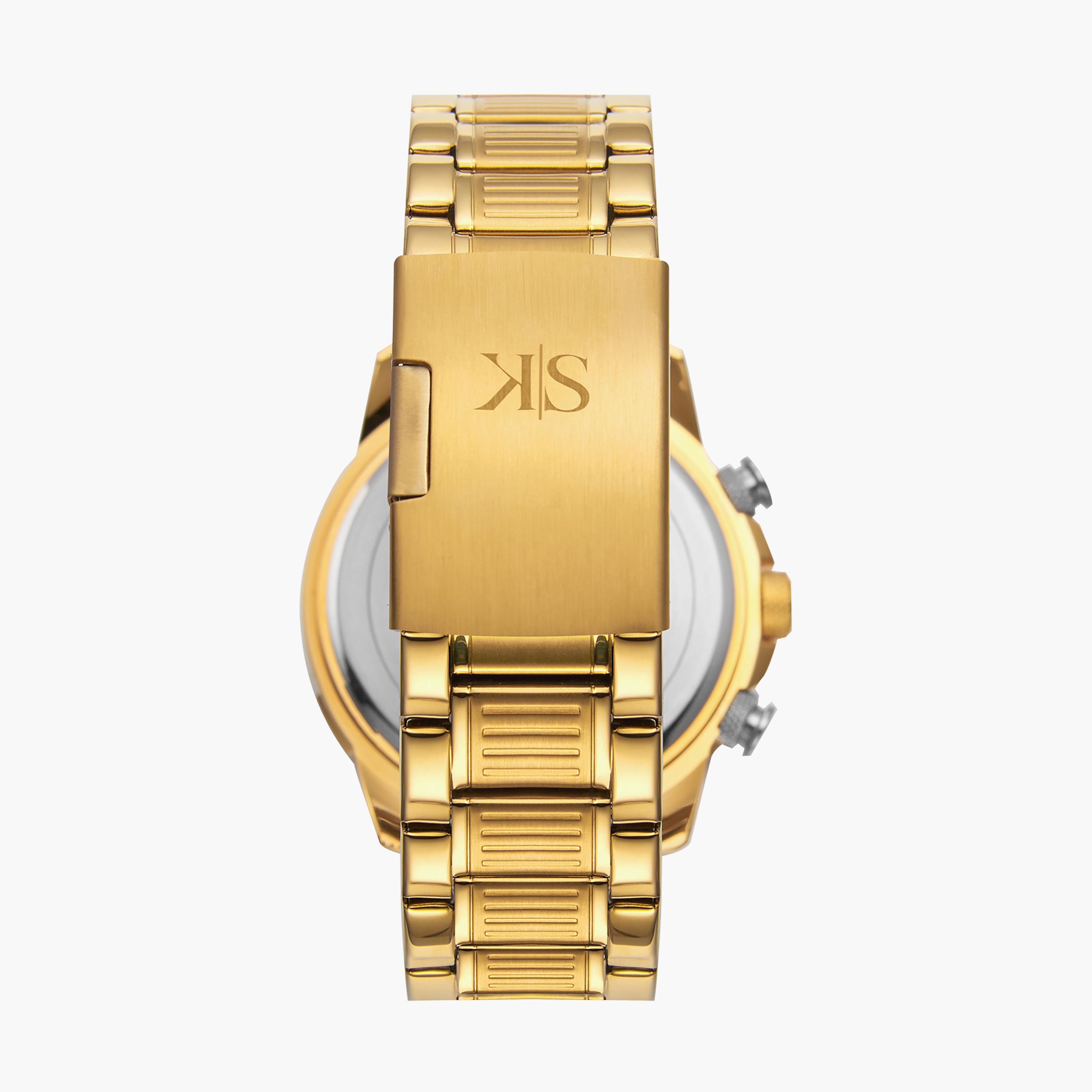 ساعة كرونوغراف ذهبية بسوار ستانلس ستيل من كينيث سكوت للرجال K22139-GBGC-men-watchesandjewellery-watches-image-3