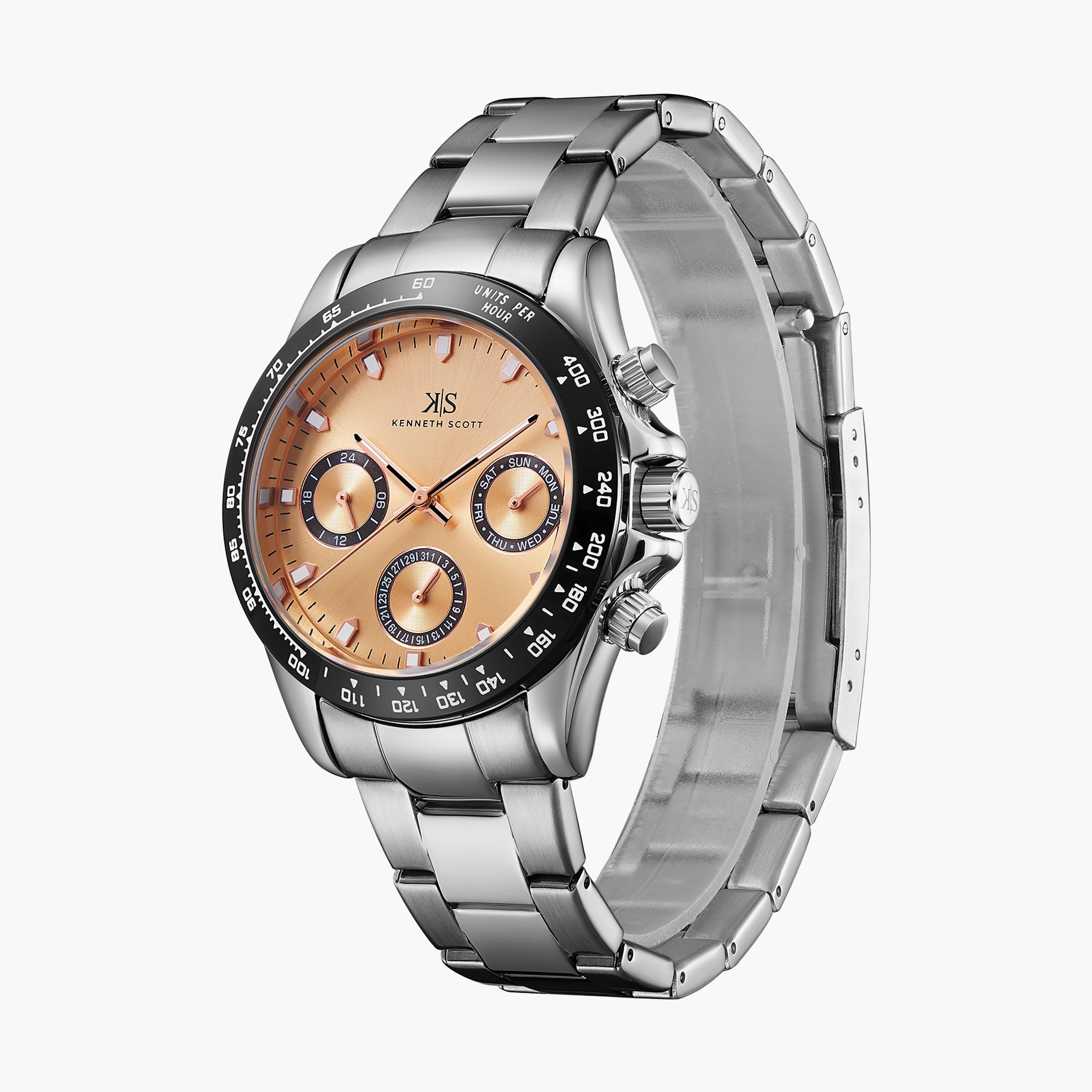 ساعة كرونوغراف فضية بسوار ستانلس ستيل من كينيث سكوت K22142-SBSK-men-watchesandjewellery-watches-image-2