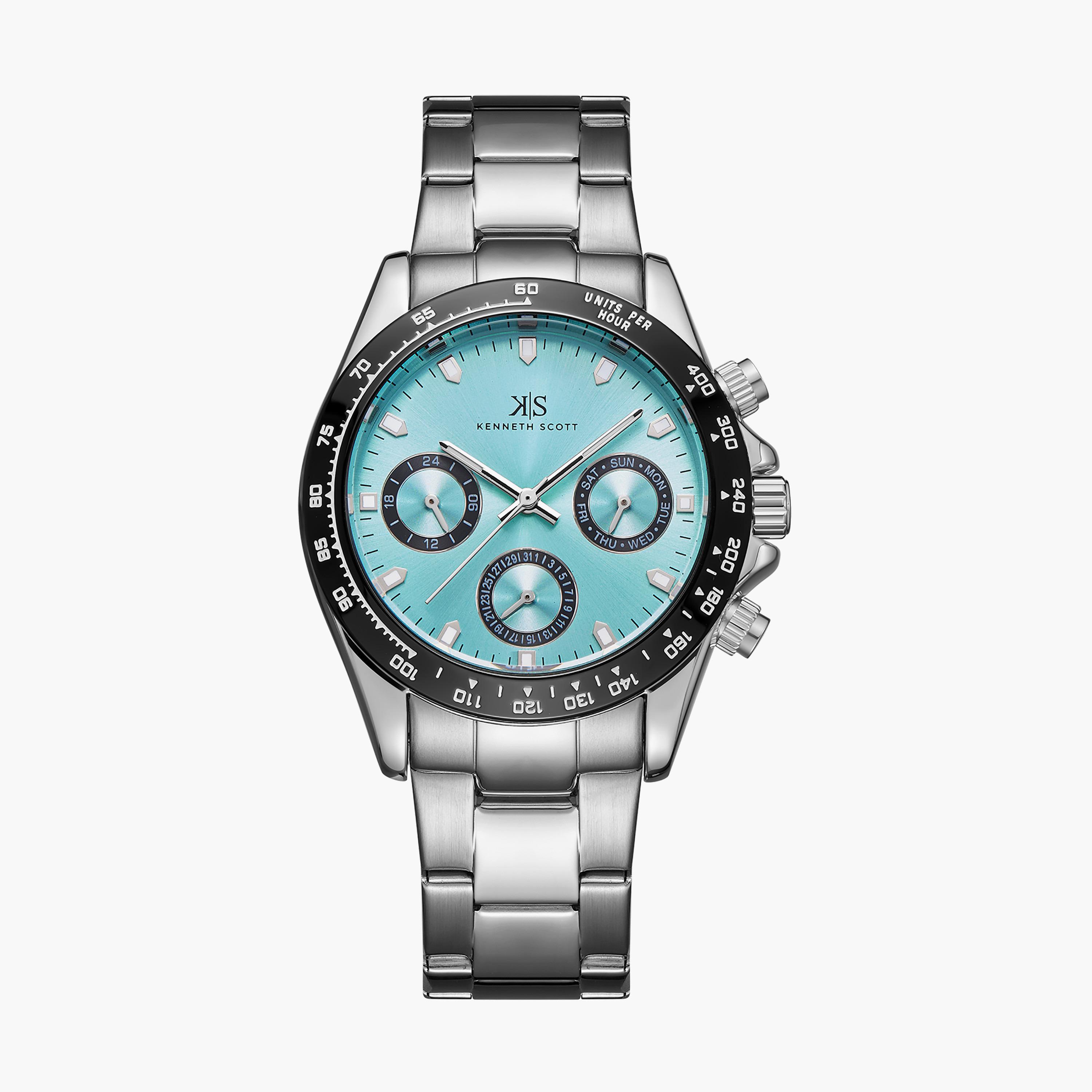 ساعة كرونوغراف فضية بسوار ستانلس ستيل من كينيث سكوت K22142-SBSL-women-watchesandjewellery-watches-image-1