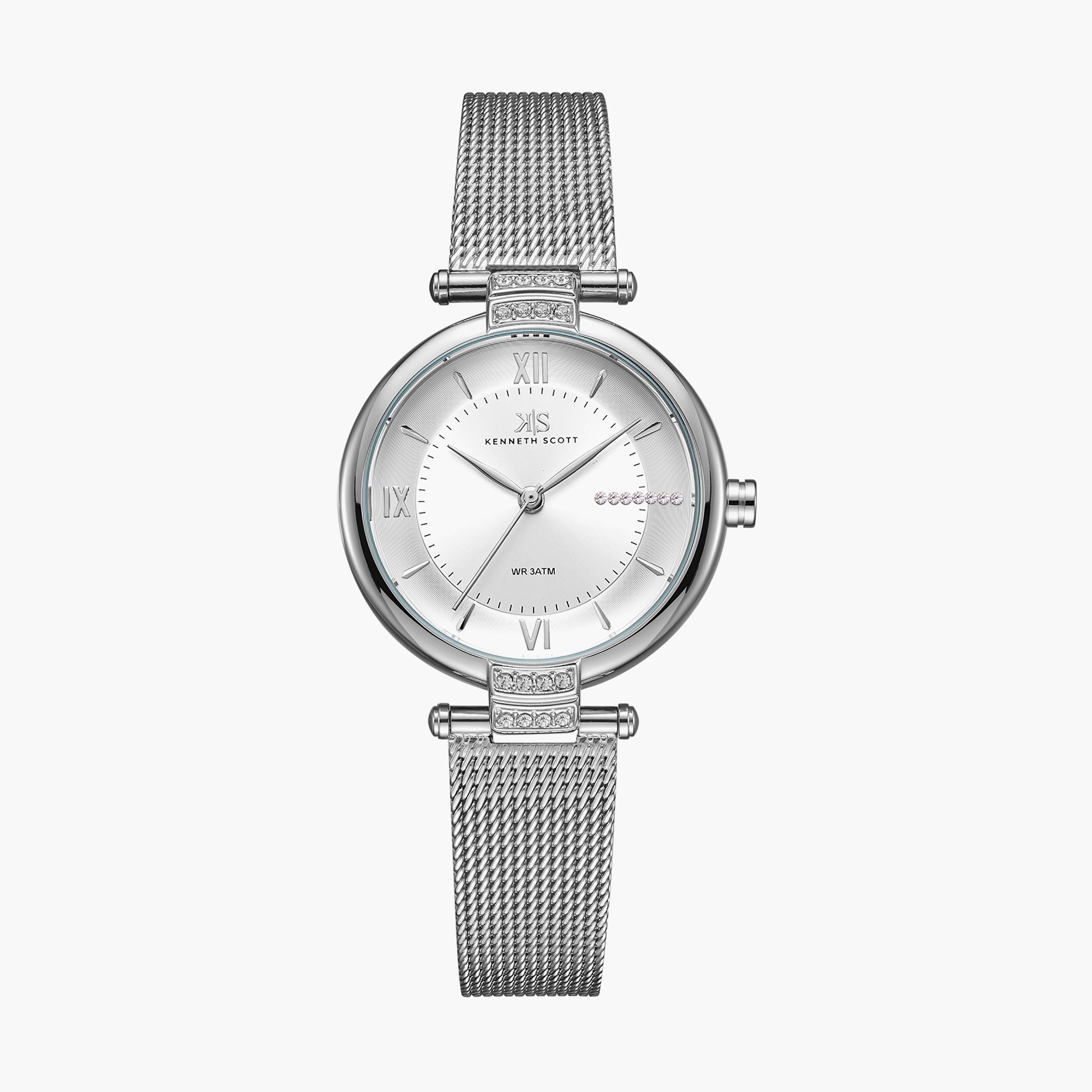 ساعة أنالوج فضية بسوار ستانلس ستيل من كينيث سكوت K22538-SMSW-women-watchesandjewellery-watches-image-1