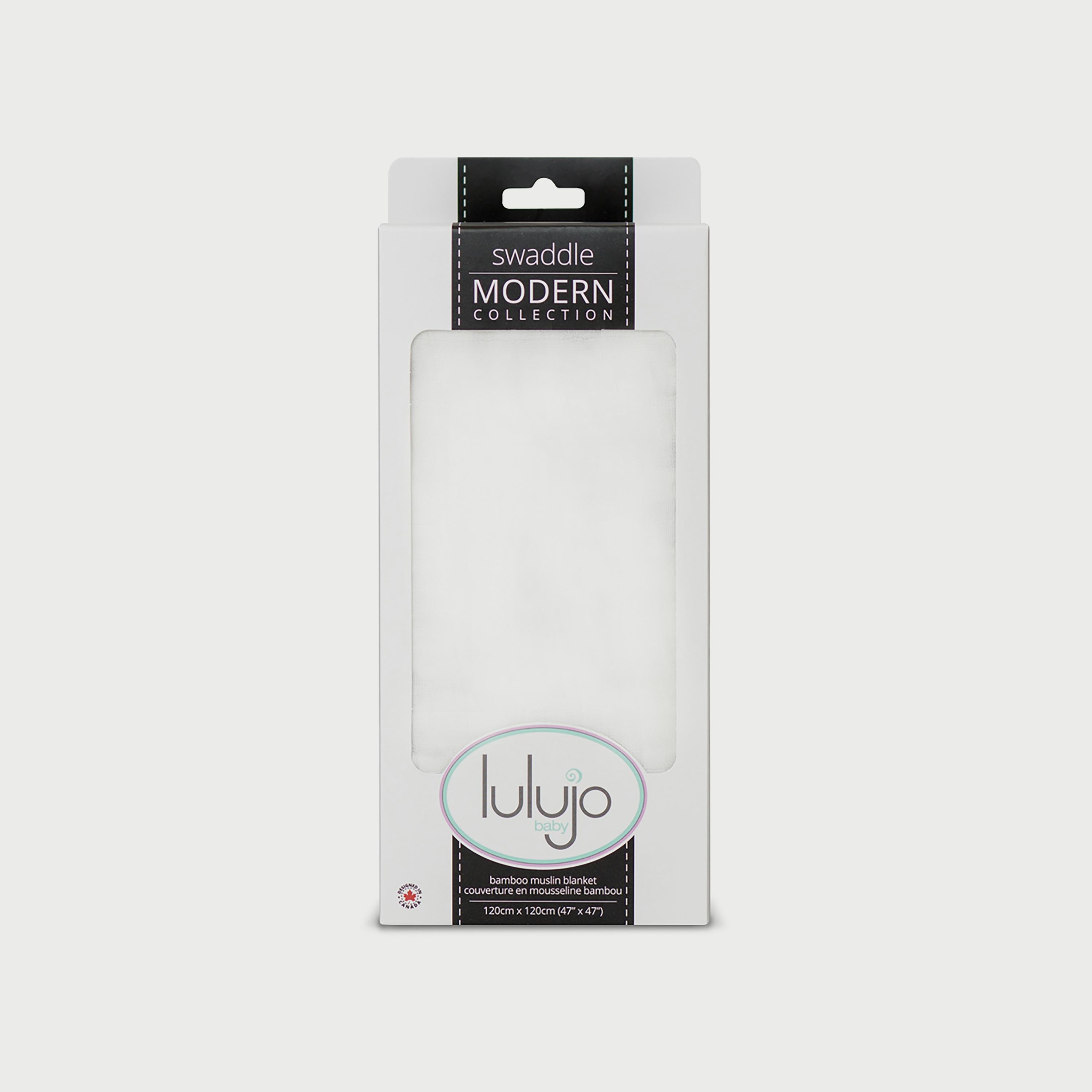 Lulujo Bamboo Swaddle, White-baby-nursery-blanketsandswaddles-swaddlesandsleepingbags-image-3