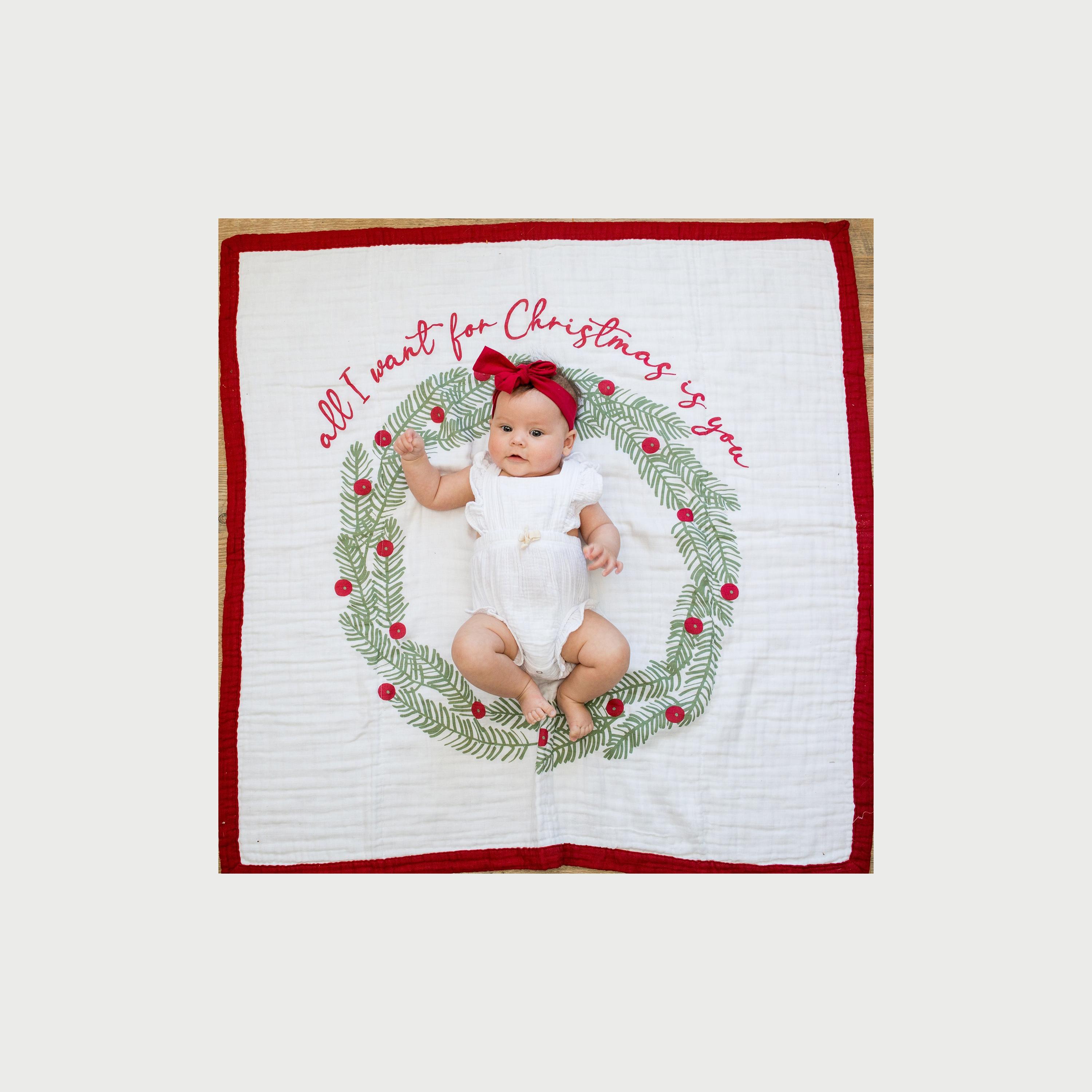 Lulujo Christmas Quilt, Gingerbread-baby-nursery-blanketsandswaddles-blanketsandquilts-image-1