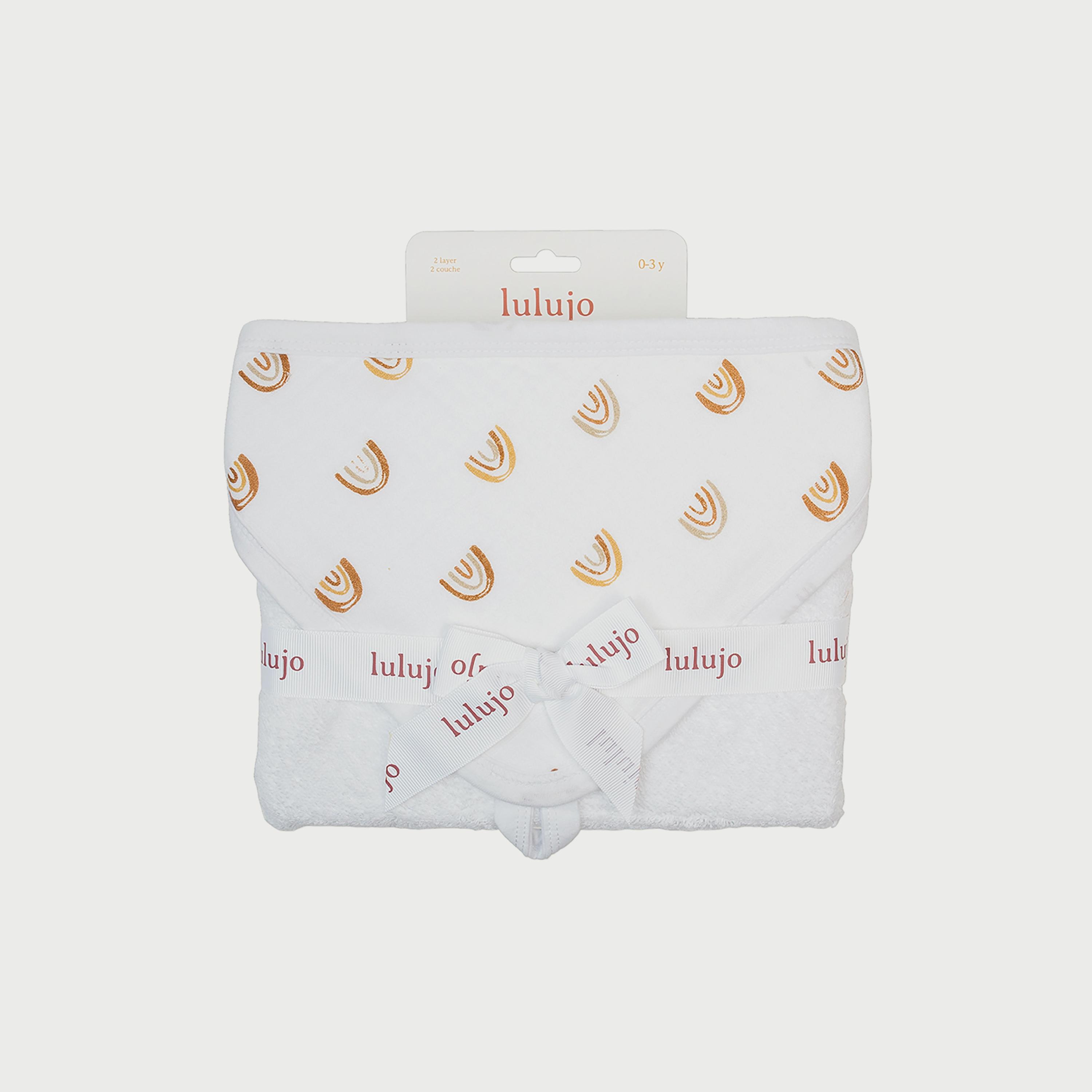 منشفة للرضّع بقبّعة من لولوچو بيبي - بوهو رينبو - 25x25x5 سم-baby-bathandcare-towels-image-5