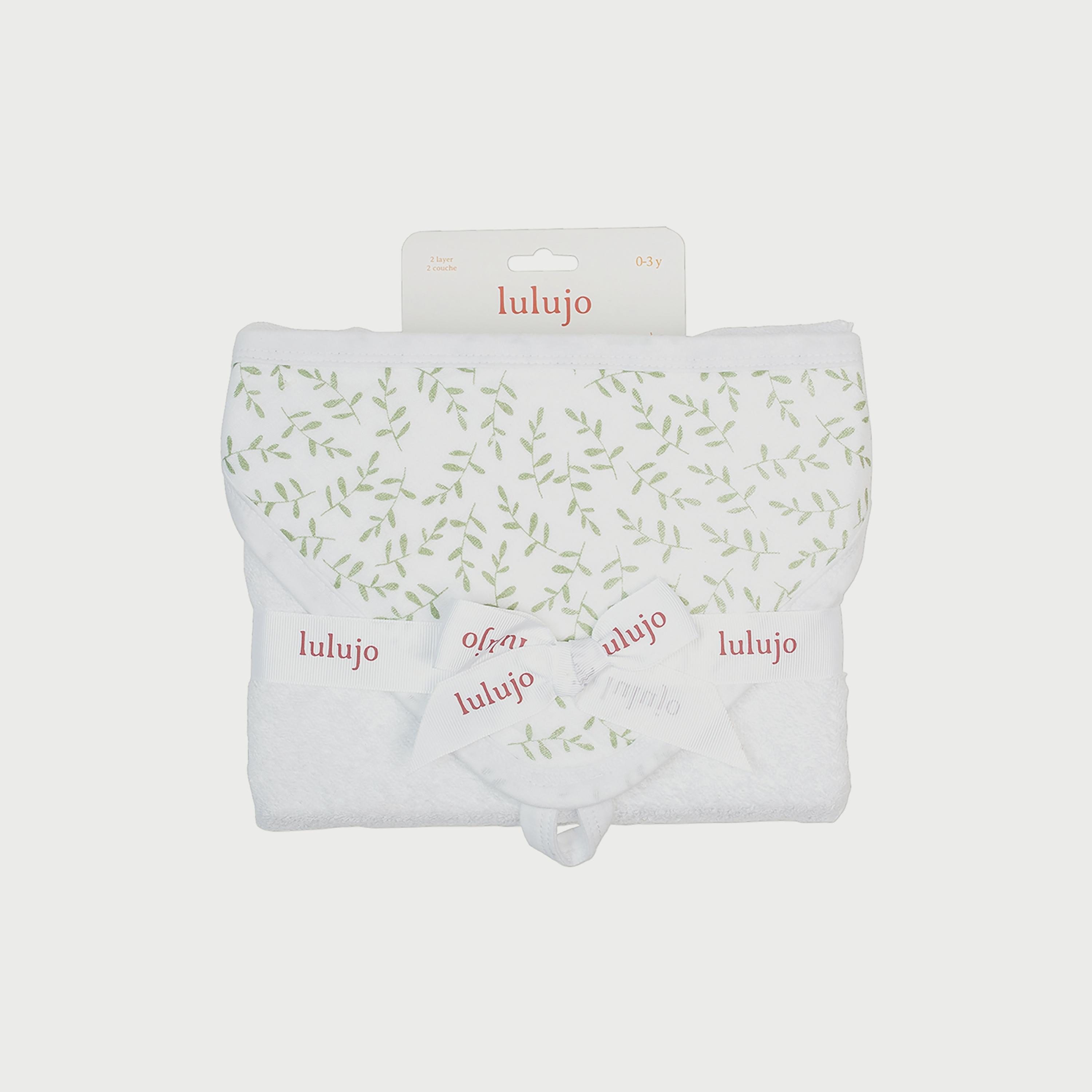 منشفة للرضّع بقبّعة من لولوچو بيبي - جرينيري - 25x25x5 سم-baby-bathandcare-towels-image-5