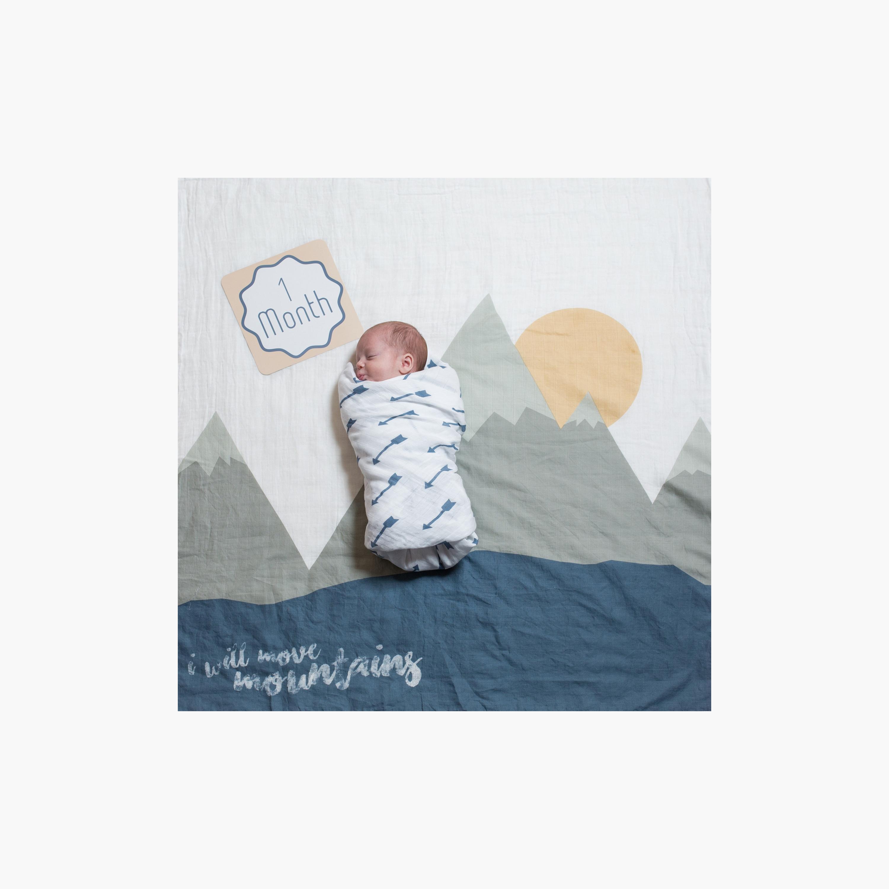 مجموعة بطانية ولاصقات قياس العمر للتصوير من لولوجو، طبعة كتابية-baby-nursery-blanketsandswaddles-blanketsandquilts-image-2