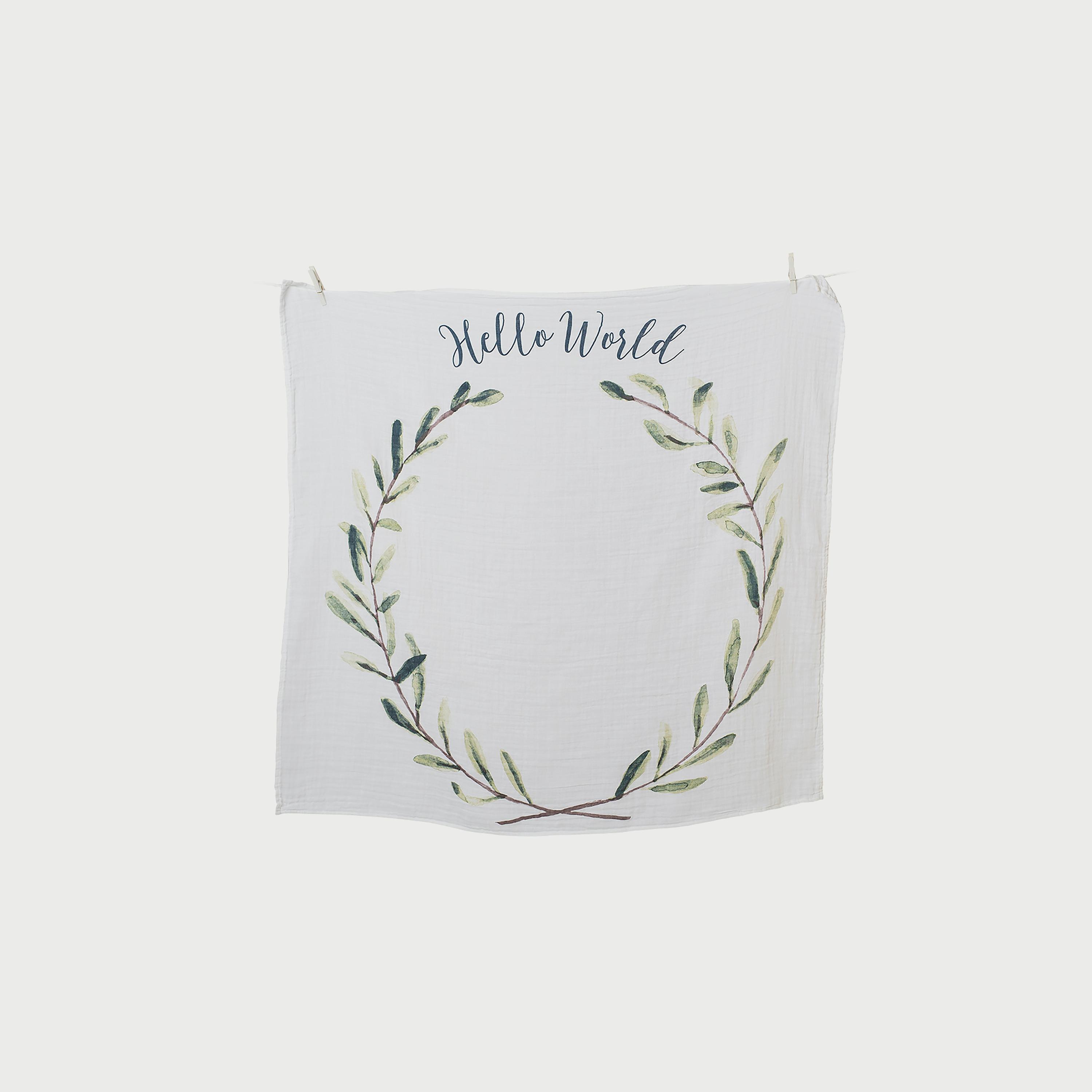 Lulujo Baby's First Year Milestone Blanket & Cards Set, Hello World-baby-nursery-blanketsandswaddles-blanketsandquilts-image-1