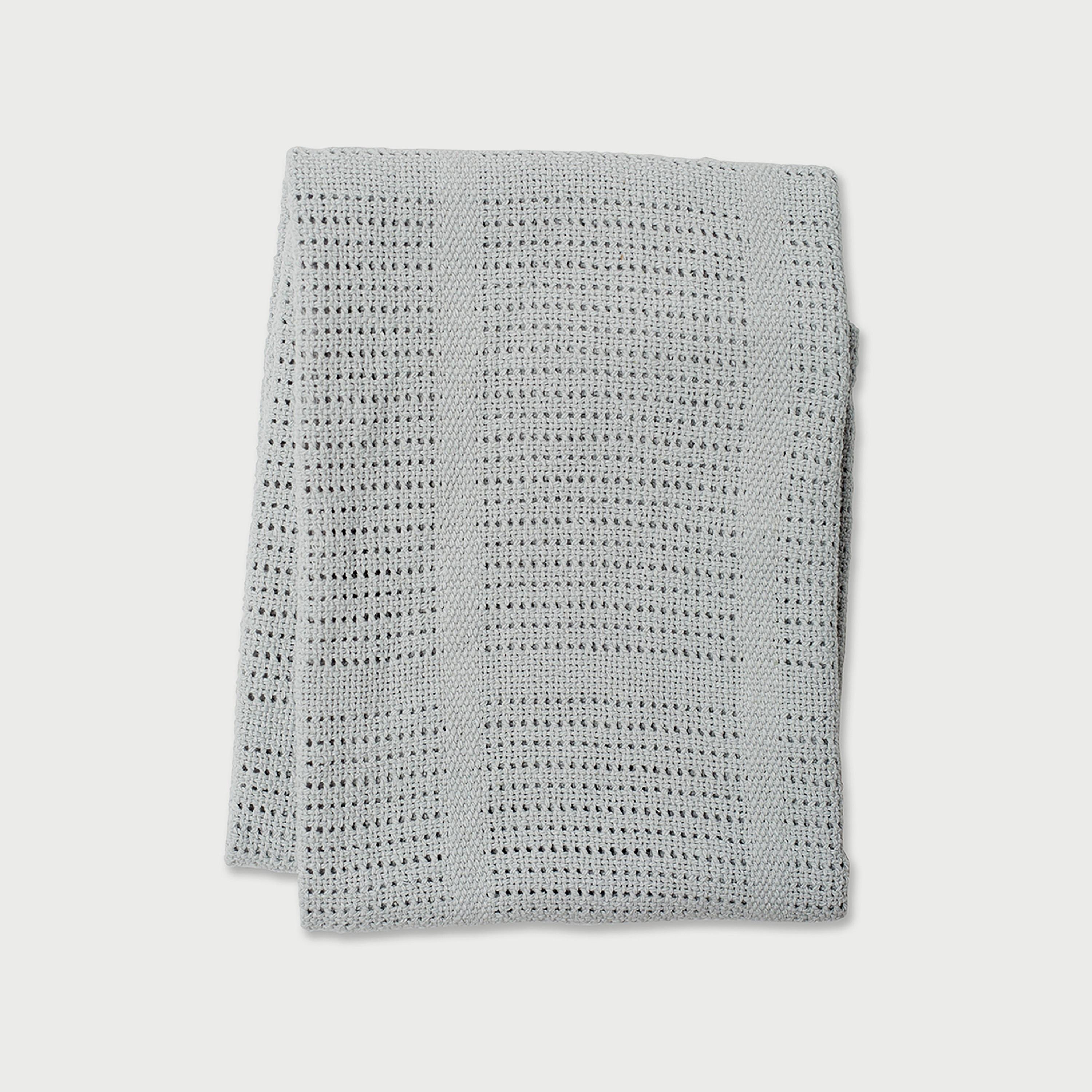 Lulujo Cellular Blanket, Grey-baby-nursery-blanketsandswaddles-blanketsandquilts-image-1